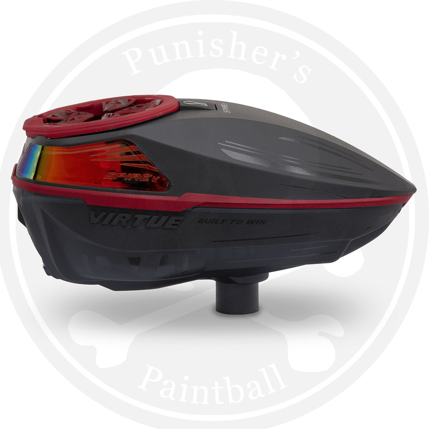 Virtue Spire 5 Paintball Loader - Black/Red