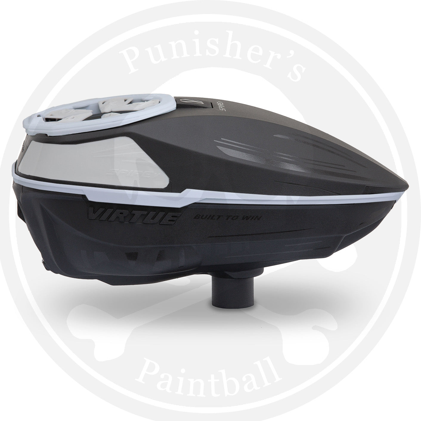 Virtue Spire 5 Paintball Loader - Black/White