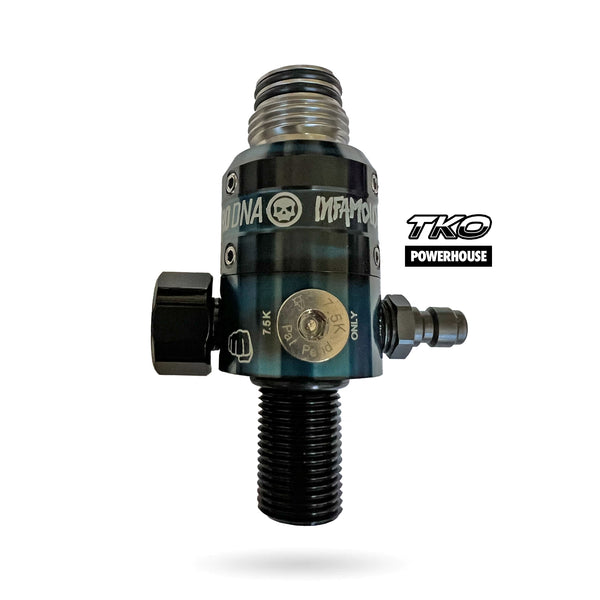 Powerhouse TKO Tank Regulator - Black/Blue Acid Wash