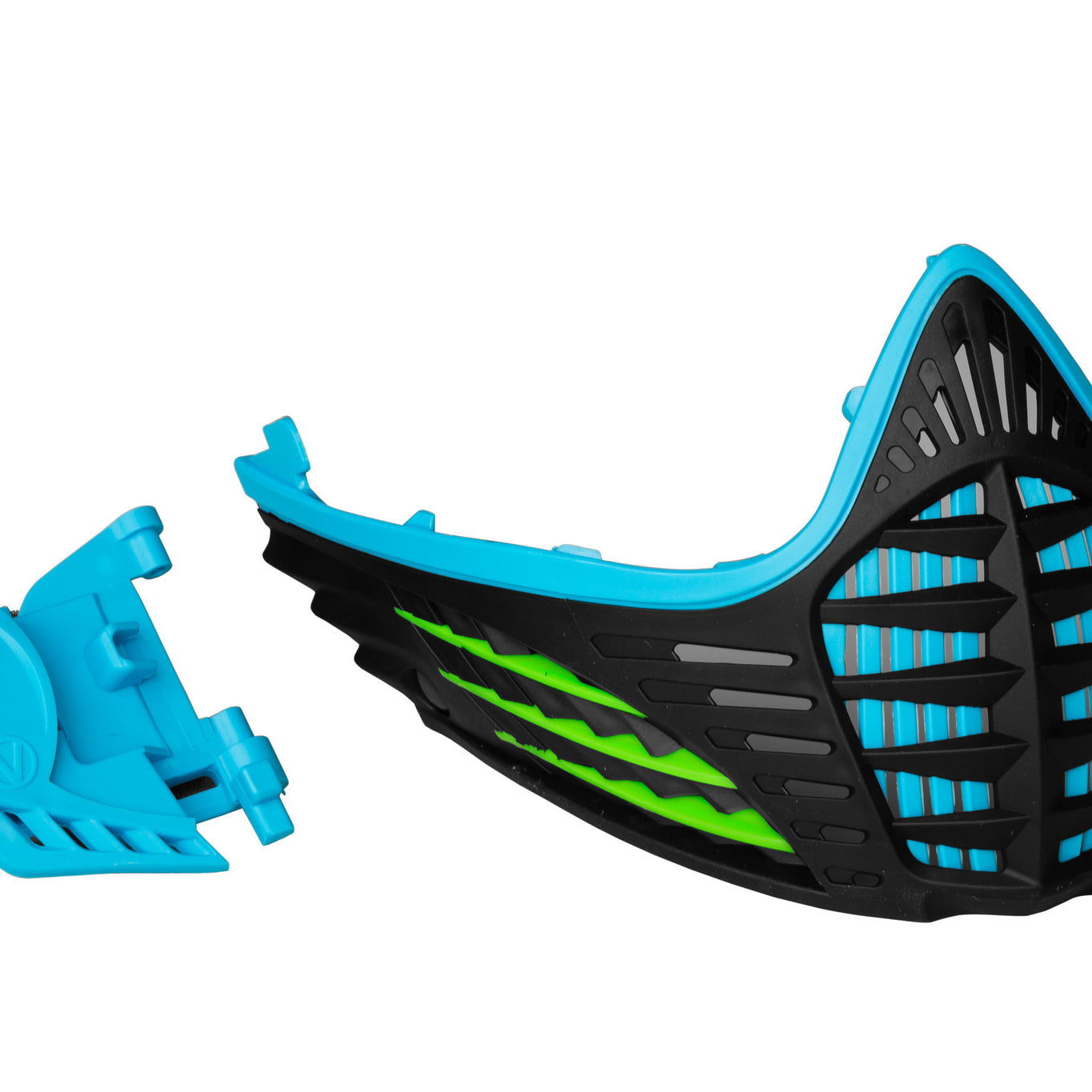 Virtue VIO Contour Facemask Cyan/Lime/Black