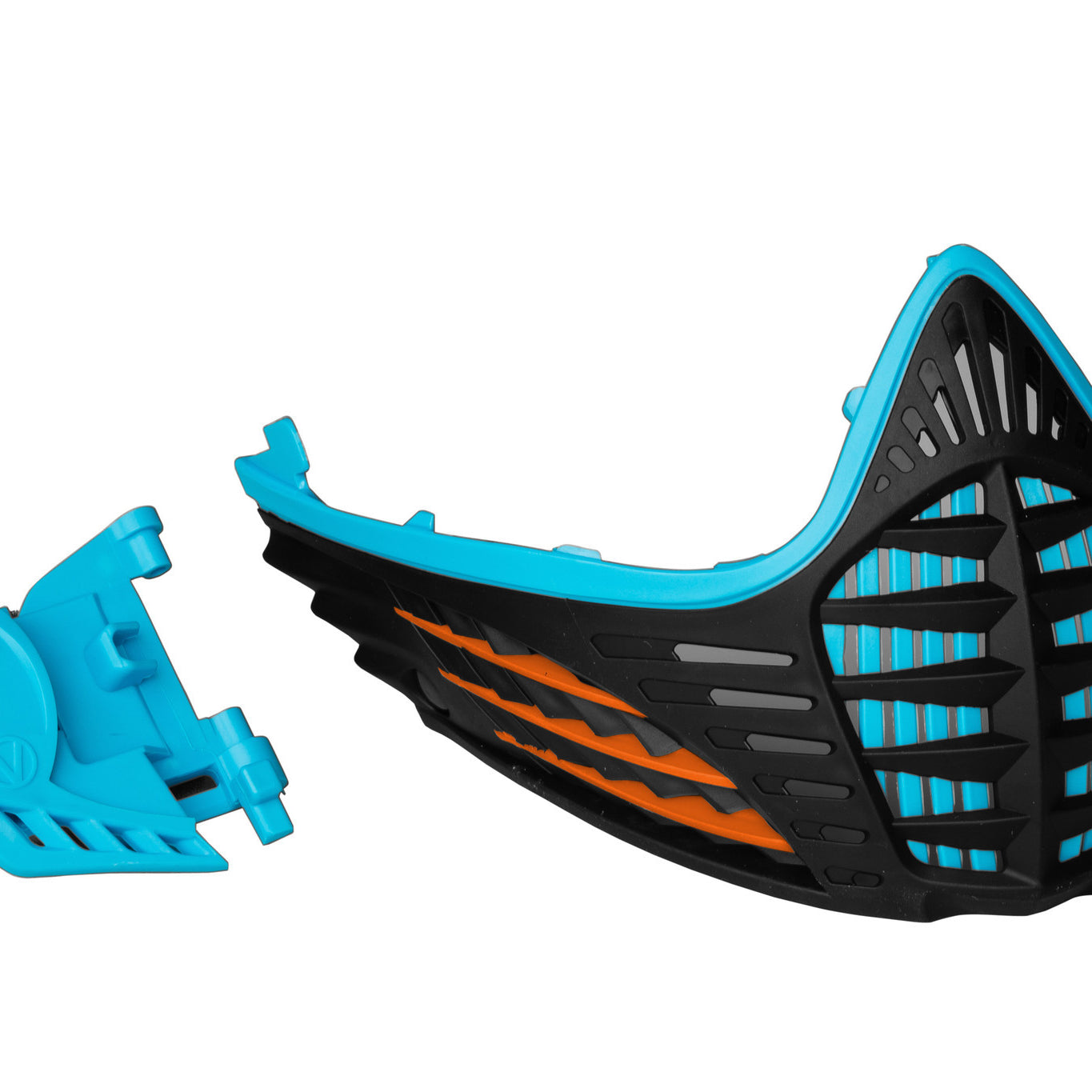 Virtue VIO Contour Facemask Cyan/Orange/Black