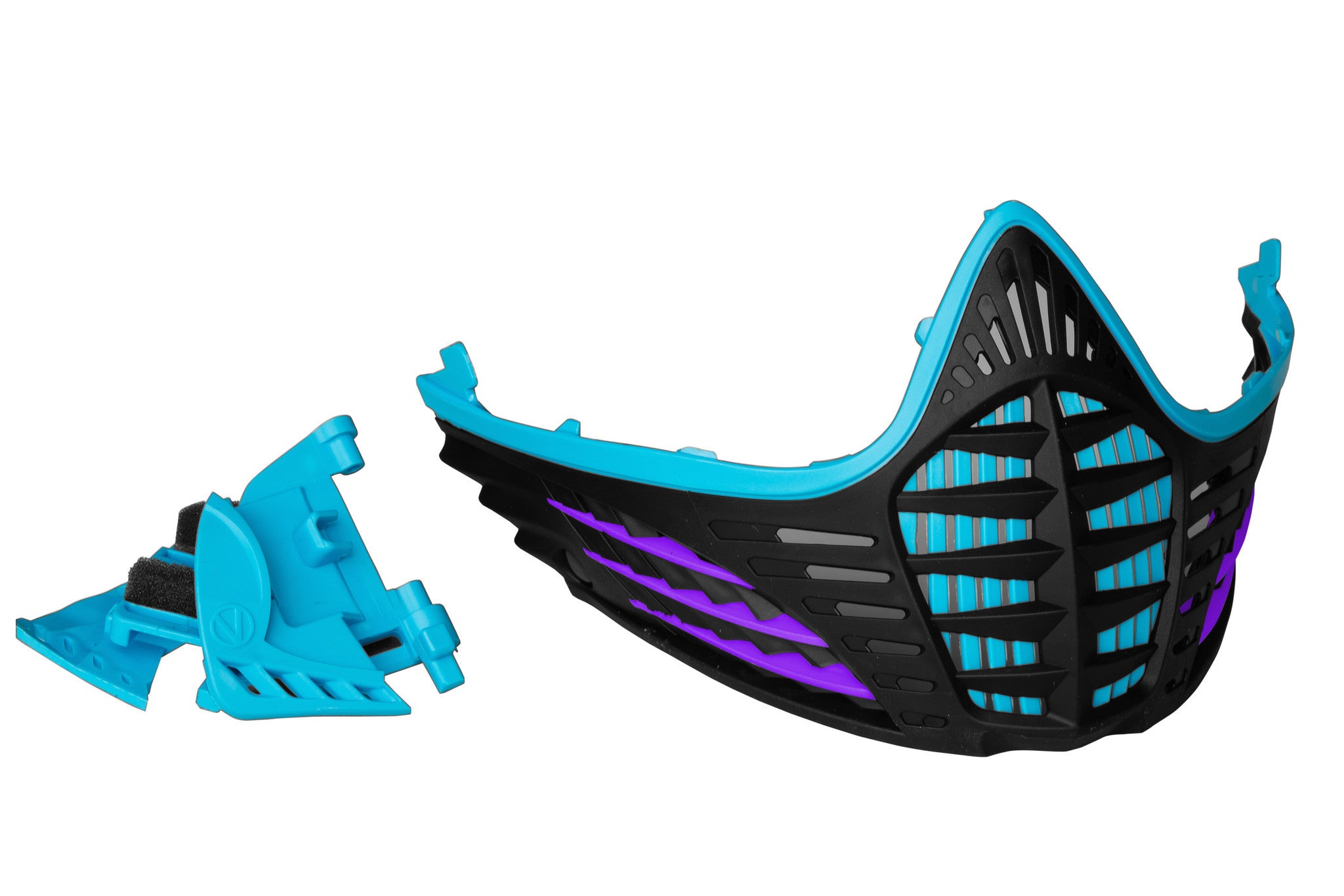 Virtue VIO Contour Facemask Cyan/Purple/Black
