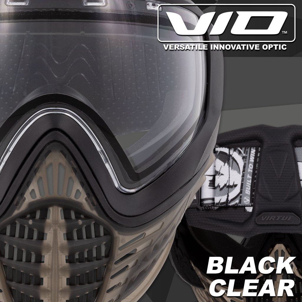 Virtue VIO Contour 2 Paintball Mask - Black Clear