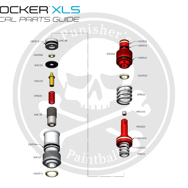 SP Shocker XLS Regulator Parts List - Pick the Part You Need!
