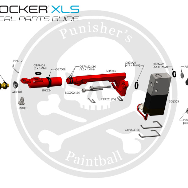 SP Shocker XLS Solenoid Parts List - Pick the Part You Need!