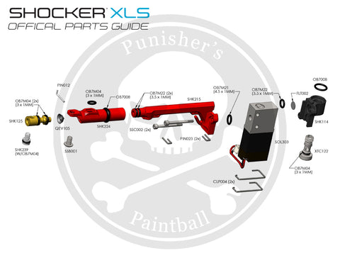 SP Shocker XLS Solenoid Parts List - Pick the Part You Need!
