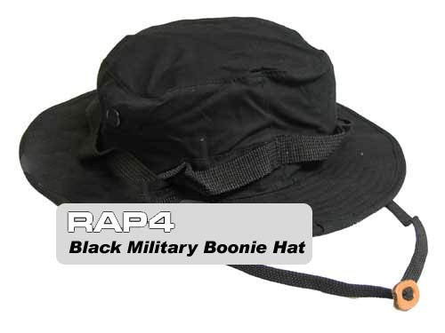 BLACK Boonie Hat Medium Size