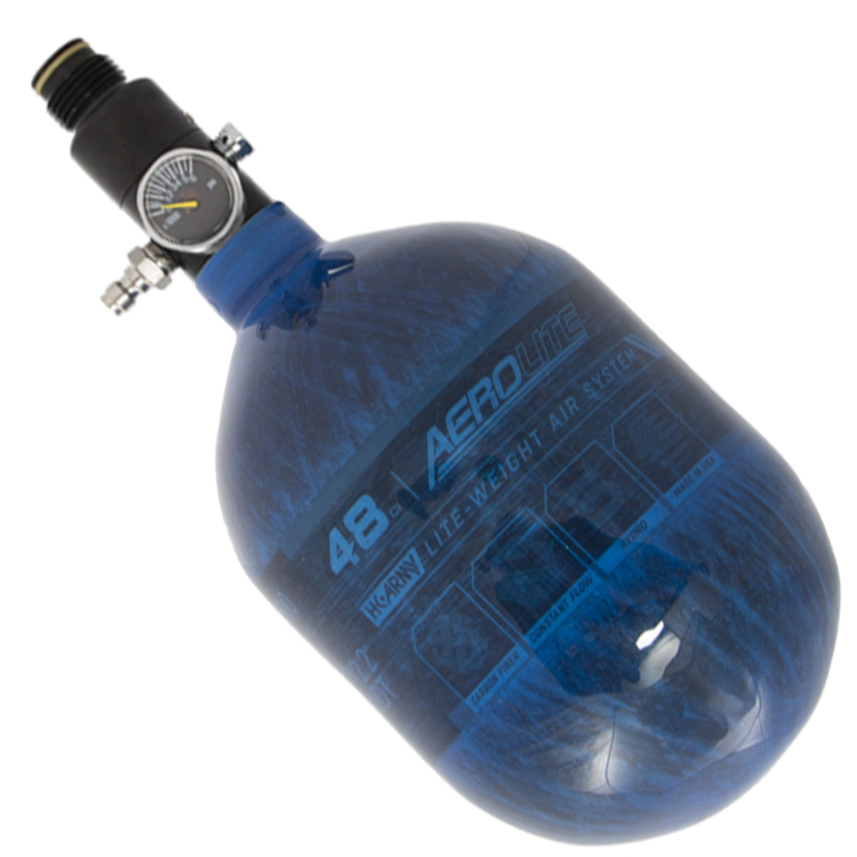 HK Army Aerolite Carbon Fiber Tank - 48ci / 4500psi - Blue