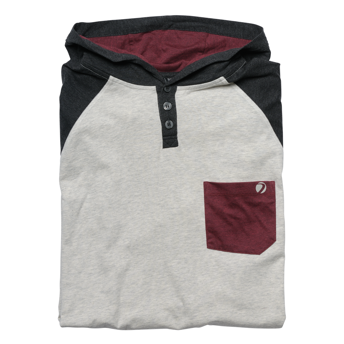 Dye Coba Hood Shirt - Off-White / Maroon