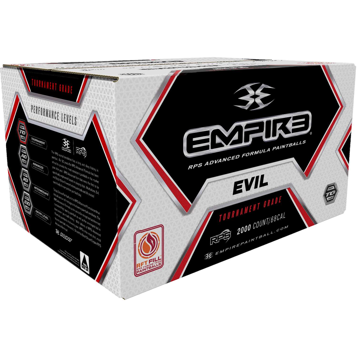 Empire Evil Paintballs - 2000 Count - Silver Shell - Competition Yellow Fill