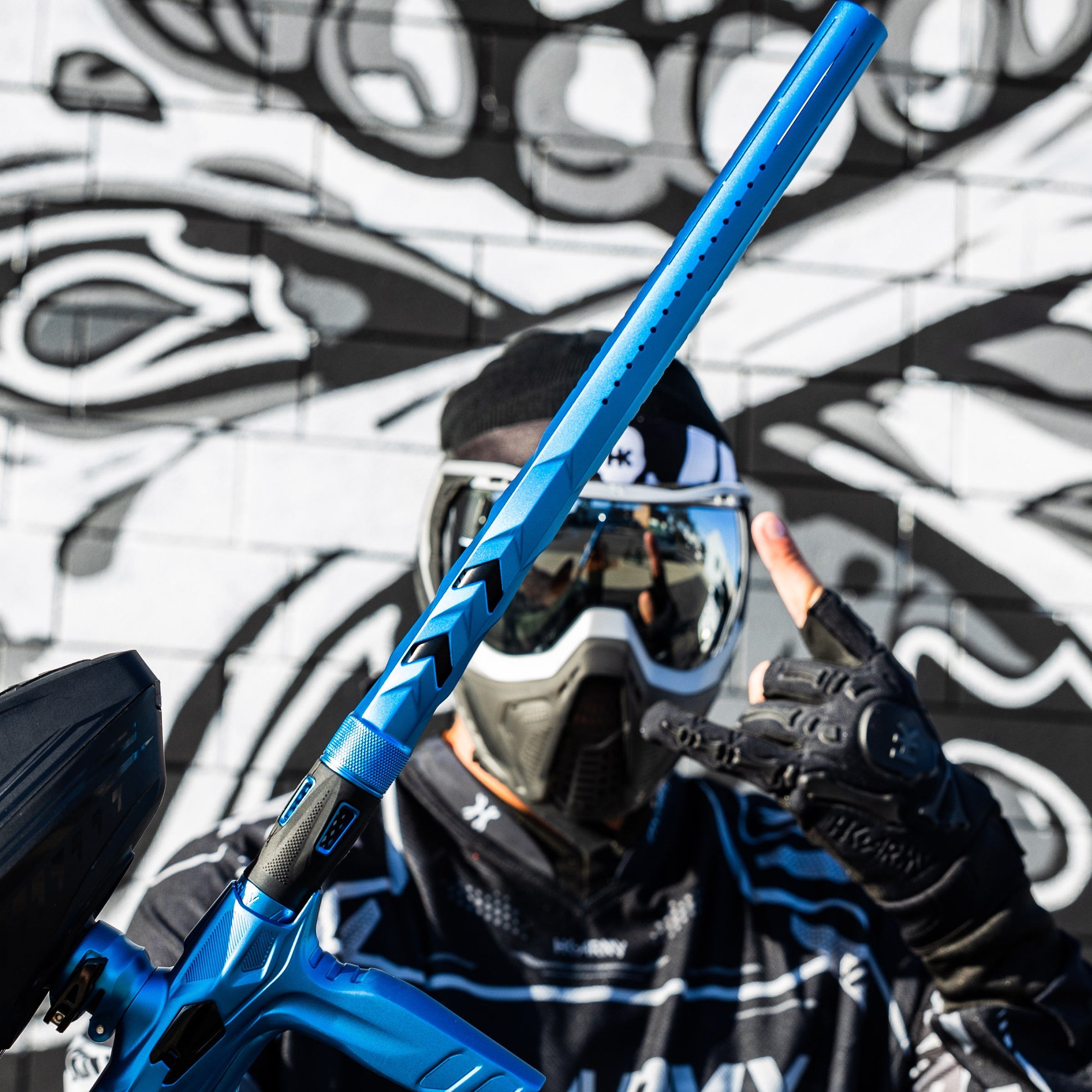 HK Army LAZR Barrel Kit - Elite "Fossil" - Autococker Thread - Dust Blue/Black Insert