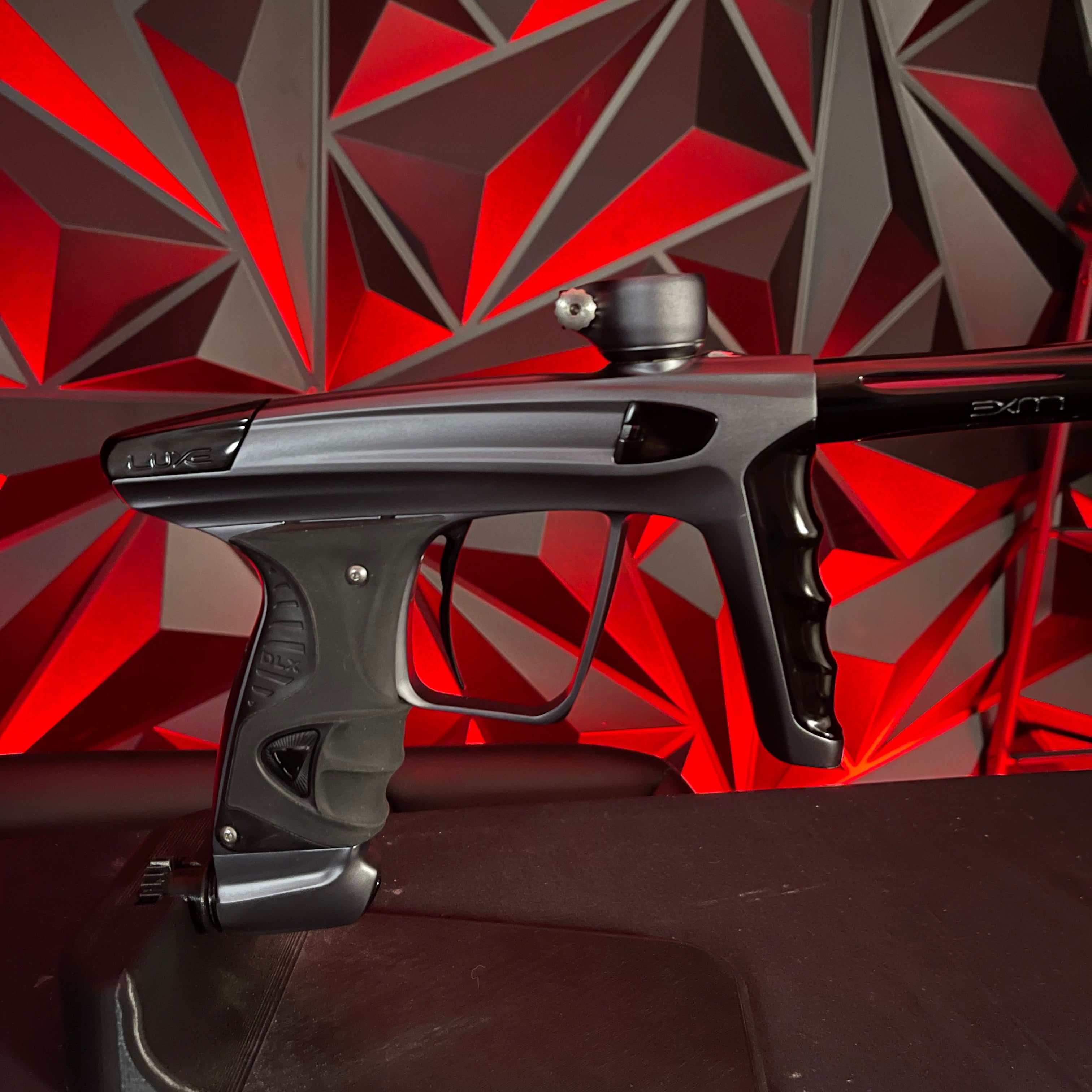 Used DLX Luxe X Paintball Gun - Dust Pewter/ Polished Black Accents
