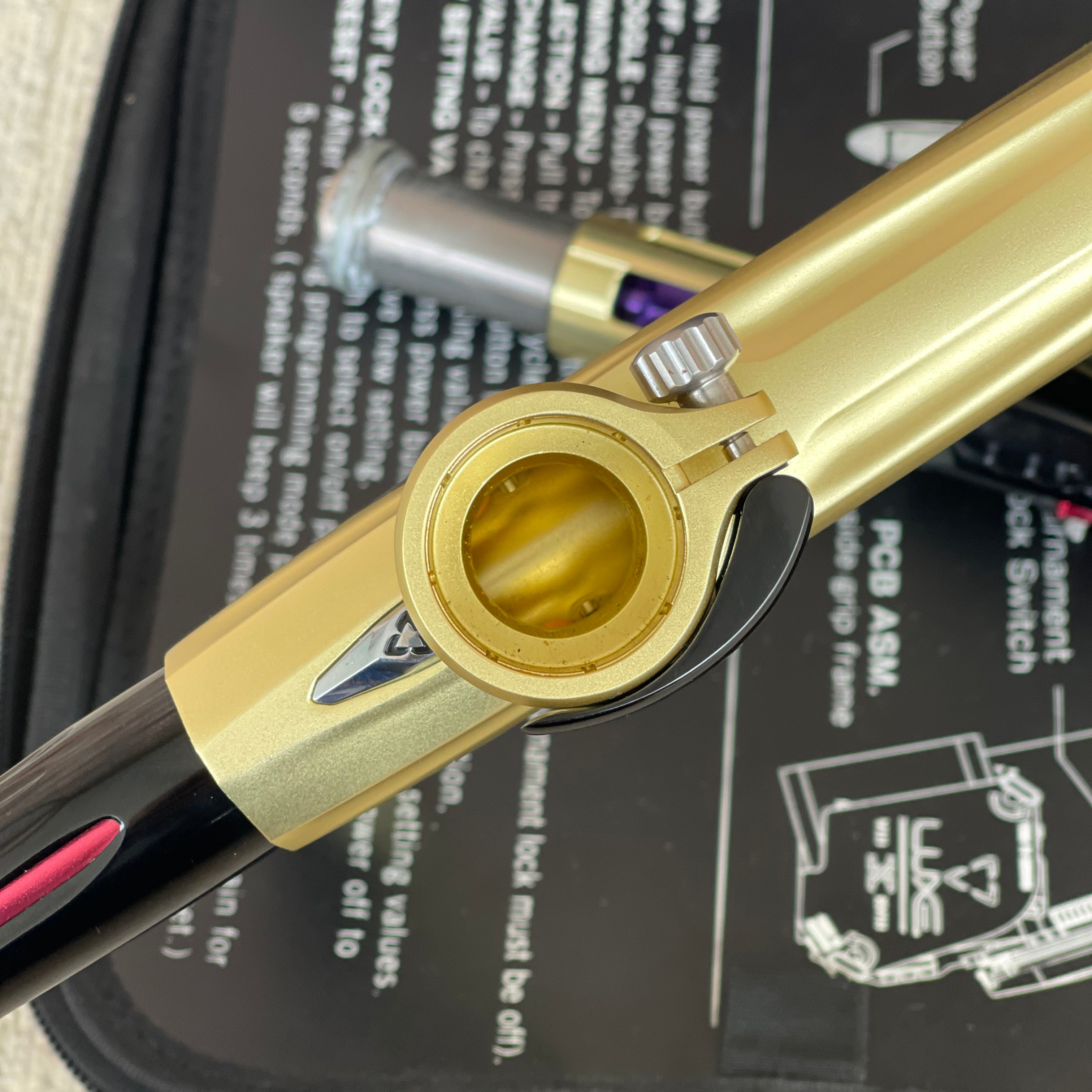 Used DLX Luxe X Paintball Gun - Dust Gold / Polished Black