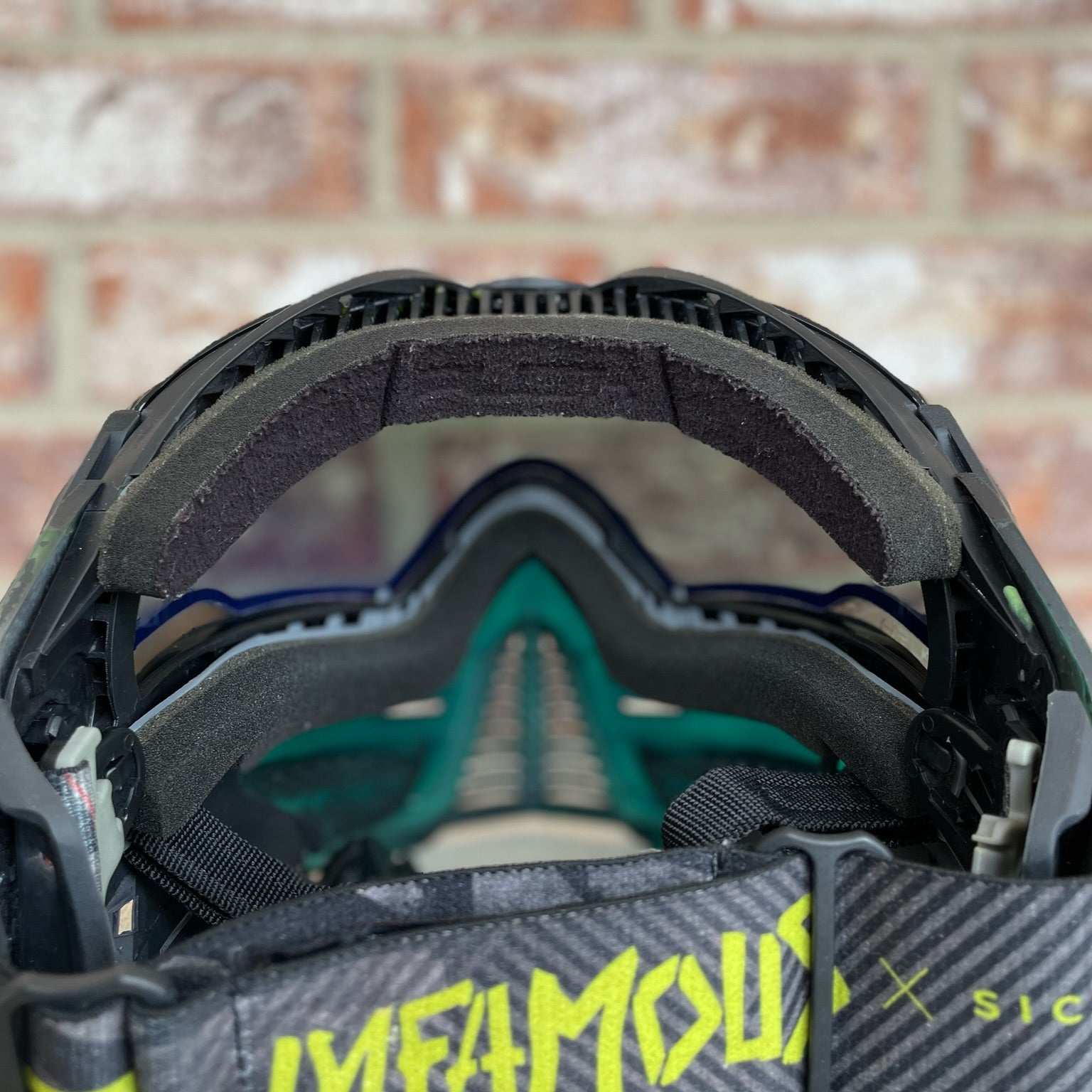 Used Push Unite Paintball Mask - Black/Green with Hard Case