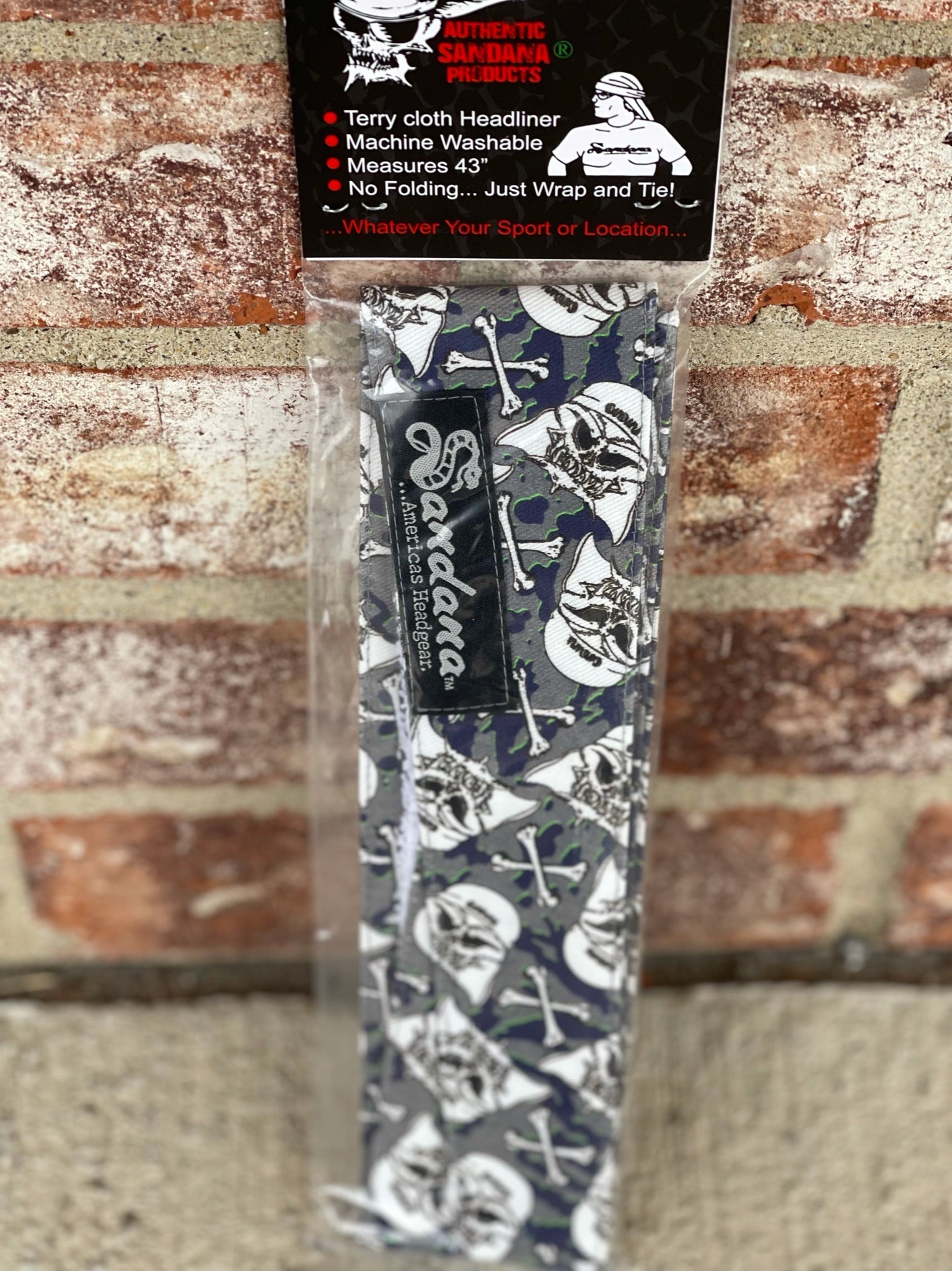 Sandana LE "Seattle Thunder" Vader Skull & Bones Headband - Gray