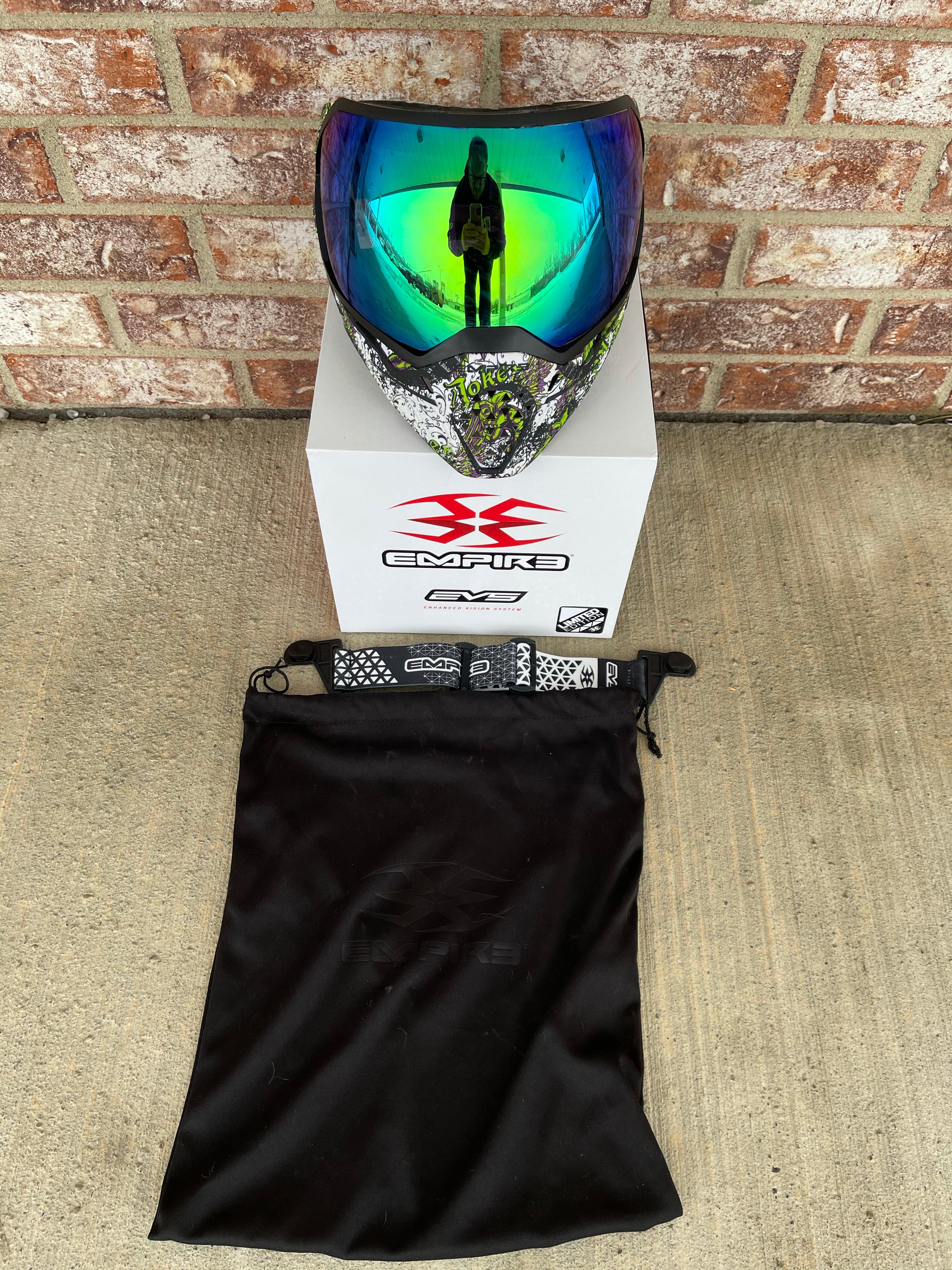 Used Empire EVS Paintball Mask - LE Joker Lime