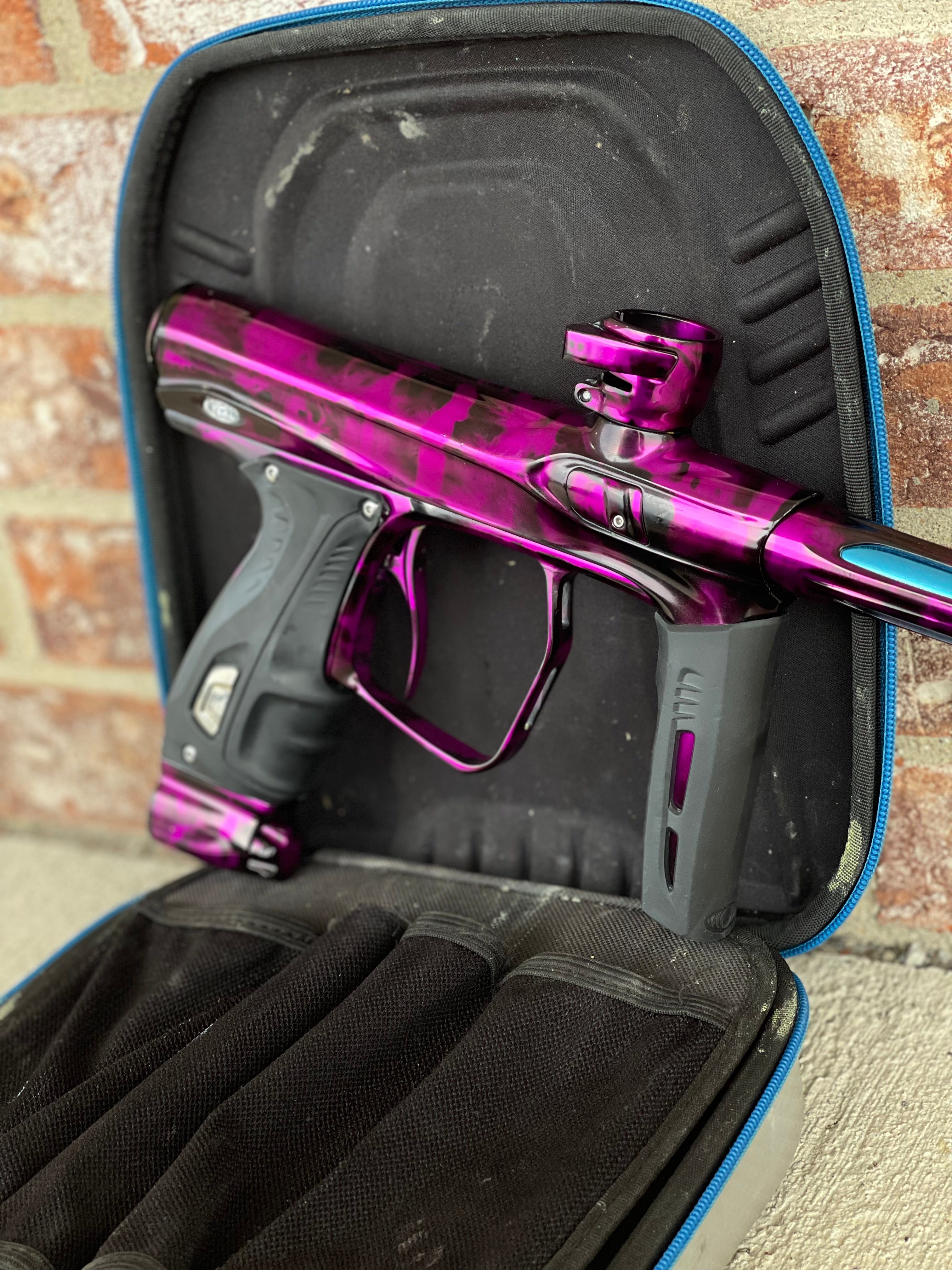 Used Shocker XLS Paintball Gun - Purple Acid Wash