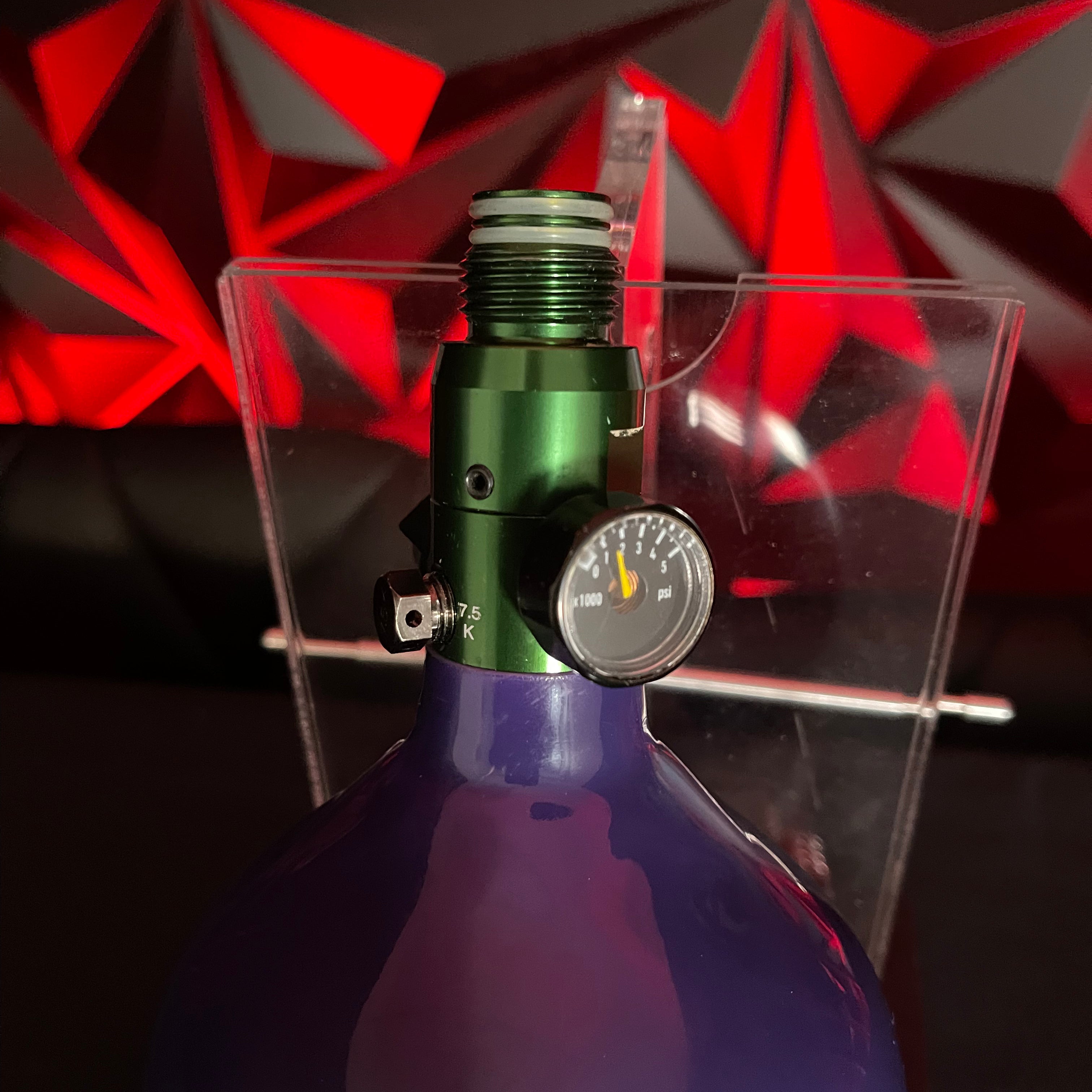 Used HK Army 68/4500 Paintball Tank - LE Crown Royal w/ Green Standard Regulator & Tank Case