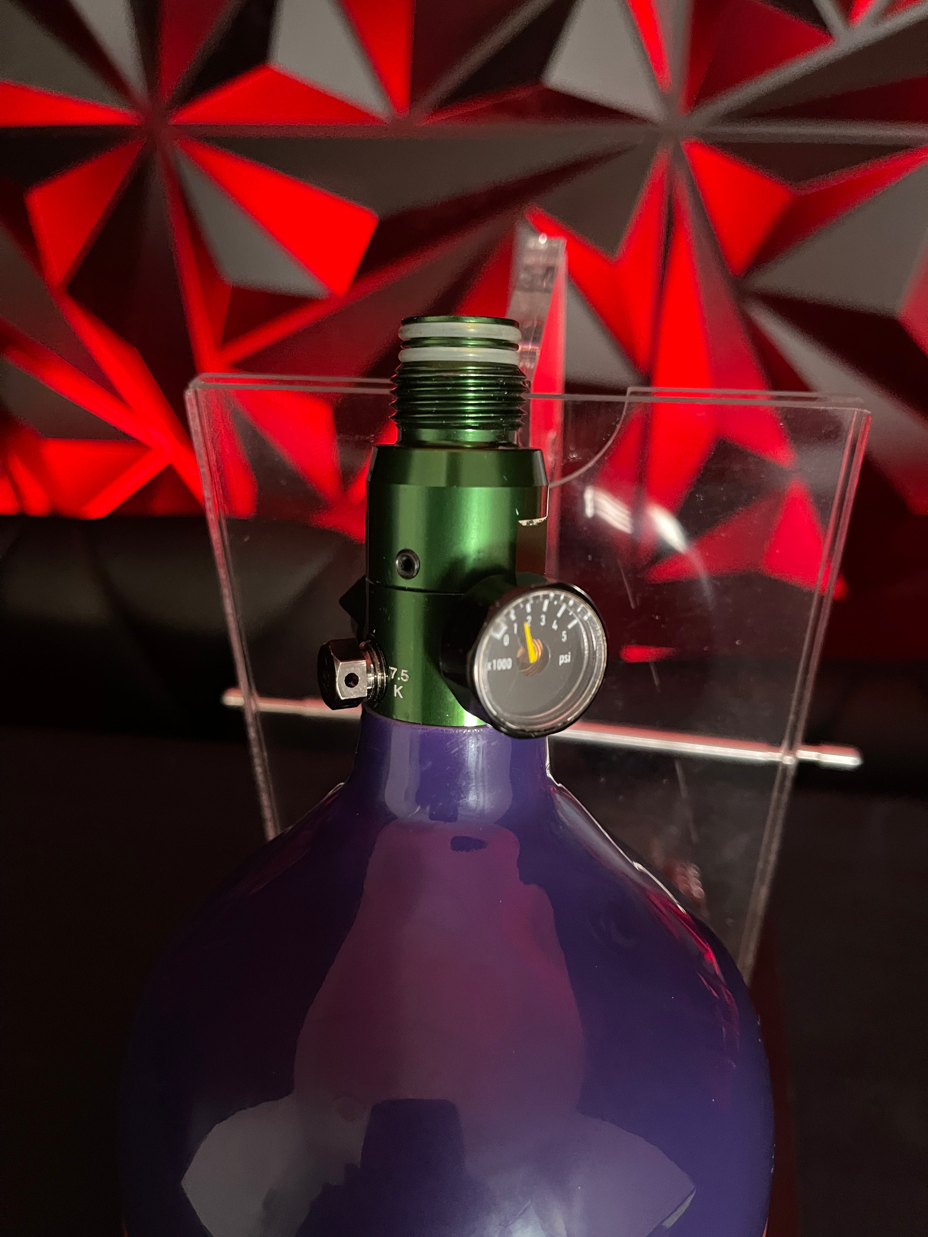 Used HK Army 68/4500 Paintball Tank - LE Crown Royal w/ Green Standard Regulator & Tank Case