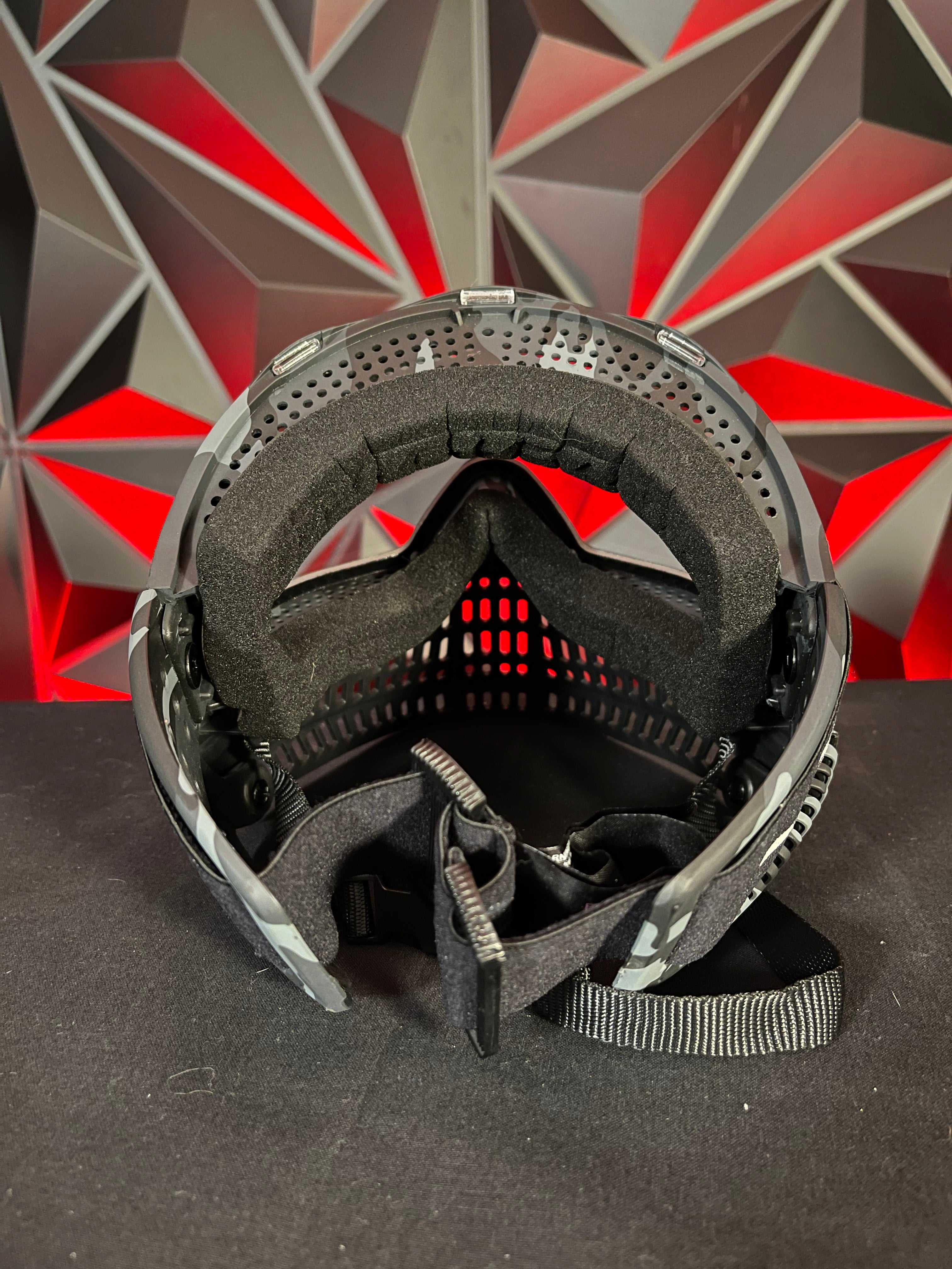 Used JT Proflex Paintball Mask - Black Camo Skirt w/Black Camo Frame