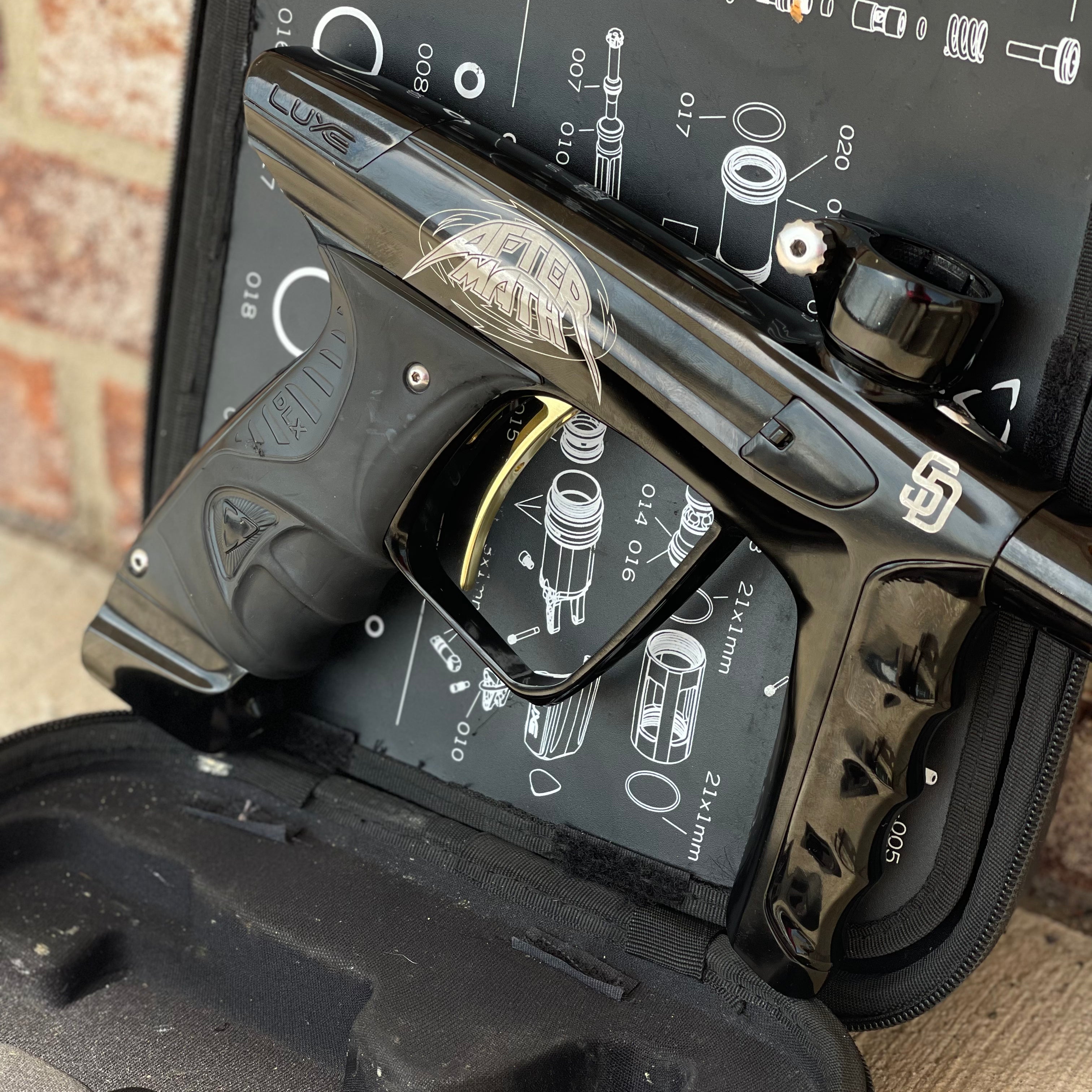 Used DLX Luxe X Paintball Gun - Gloss Black - LE Aftermath Team Edition