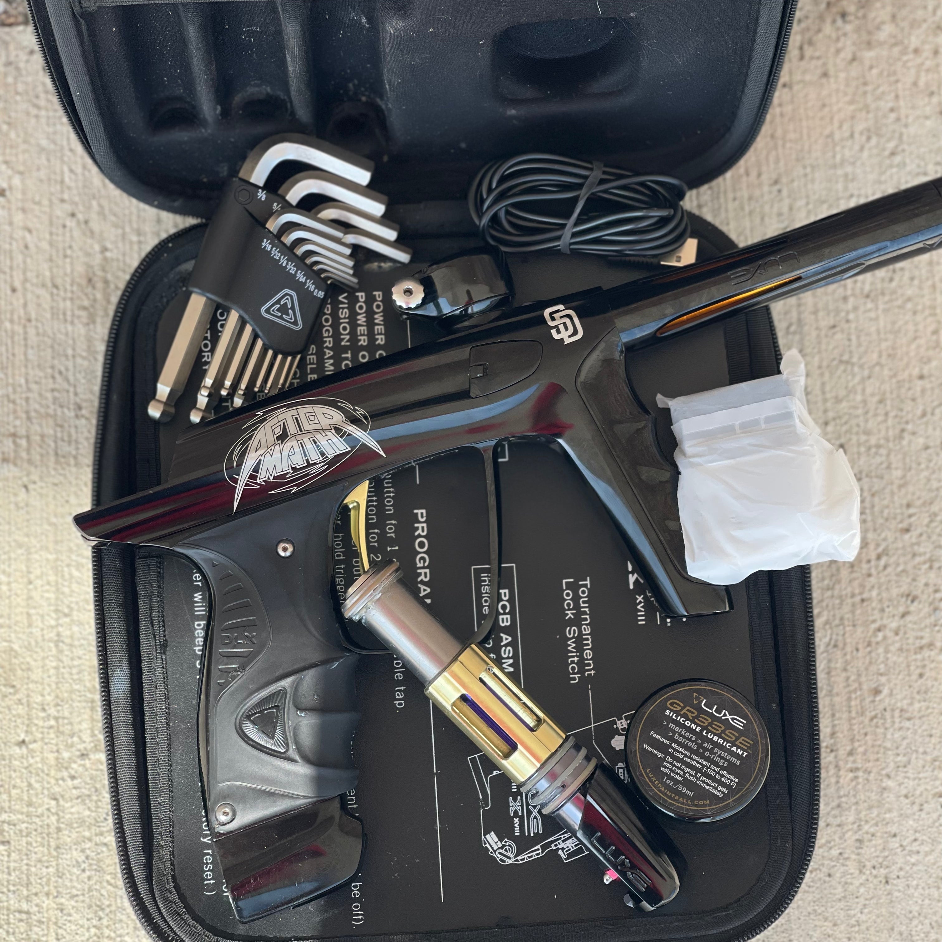 Used DLX Luxe X Paintball Gun - Gloss Black - LE Aftermath Team Edition
