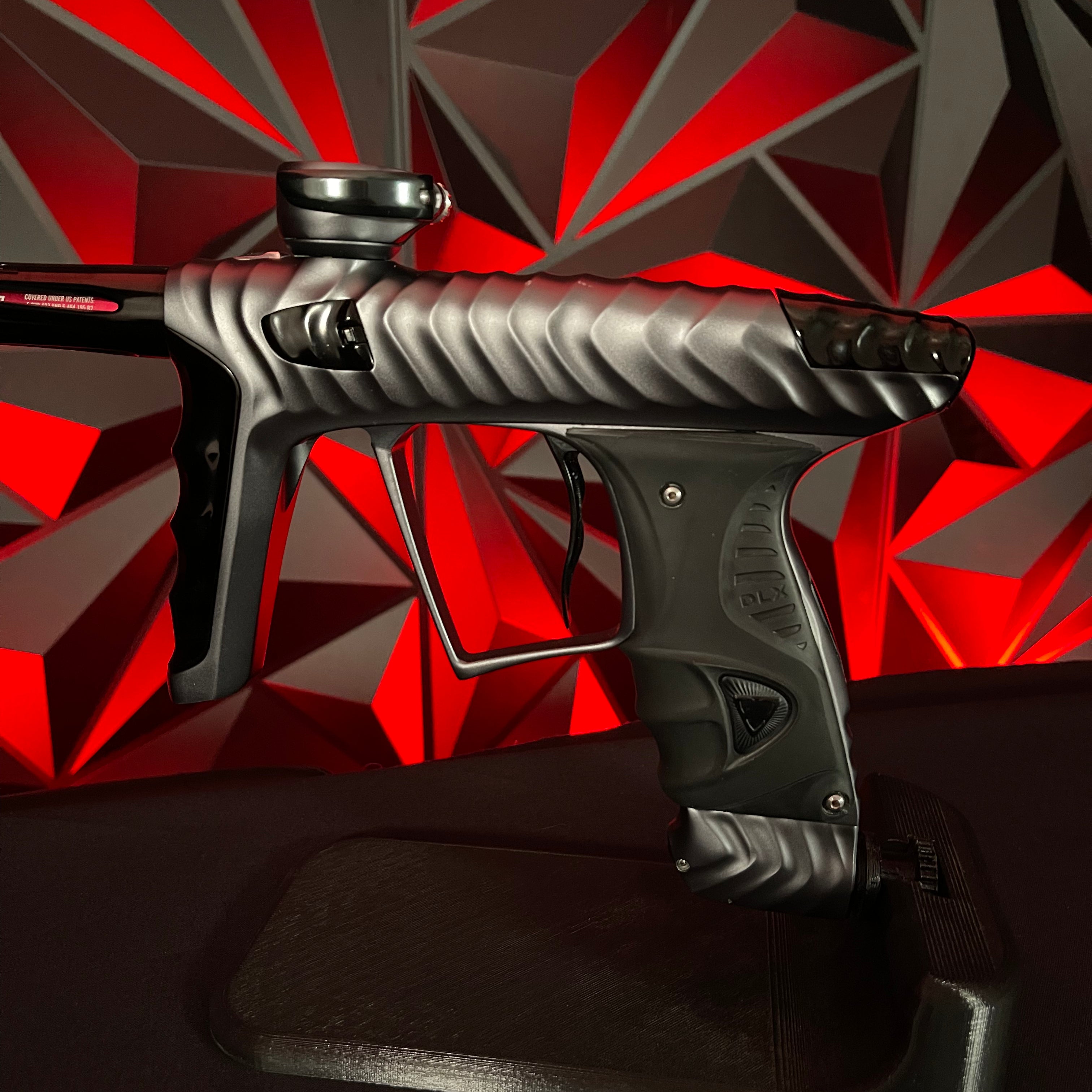 Used DLX Luxe X/HK Army Ripper Paintball Gun - Dust Pewter/ Polished Black w/ Deuce Trigger