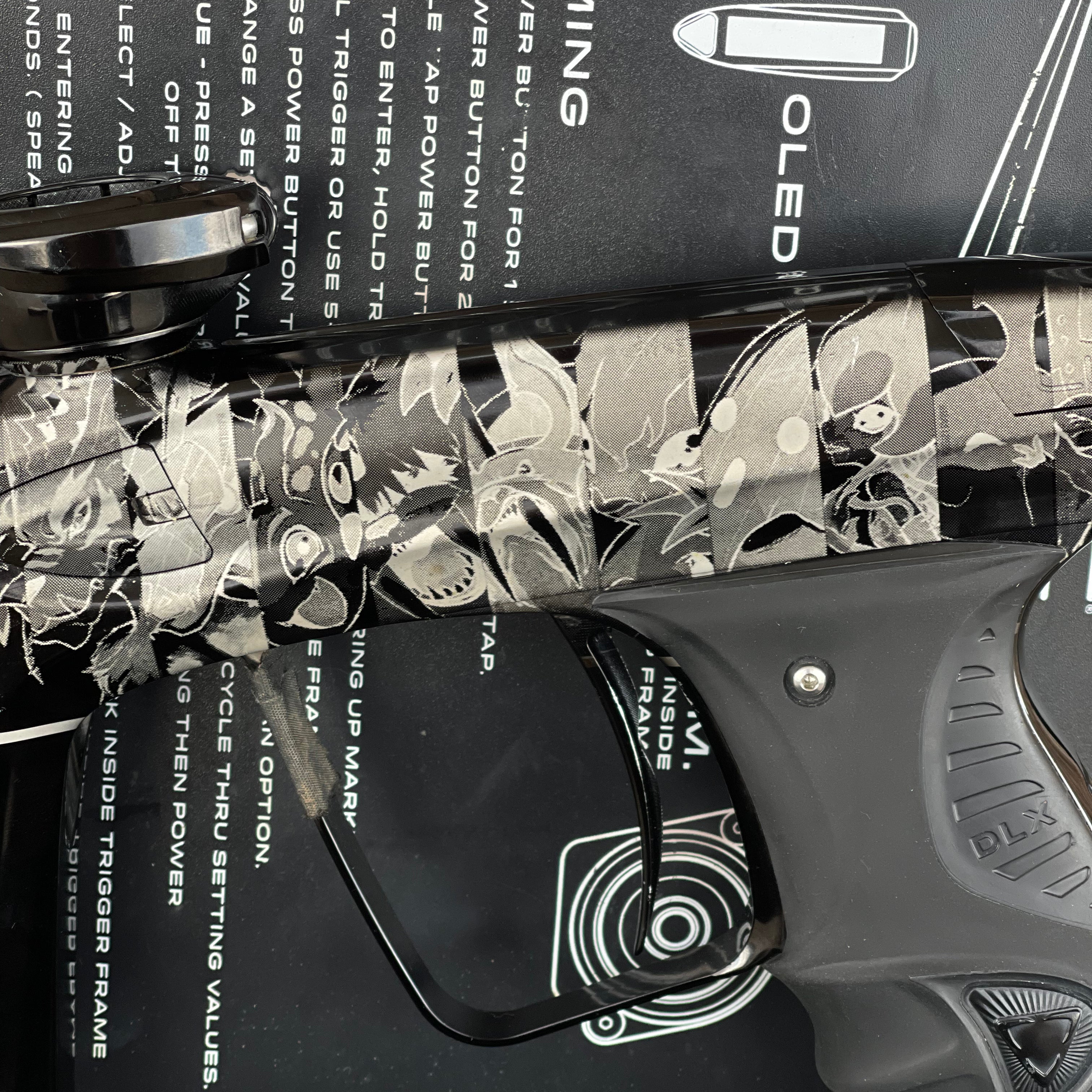 Used DLX Luxe Ice Paintball Gun - Black w/ Laser Engraving