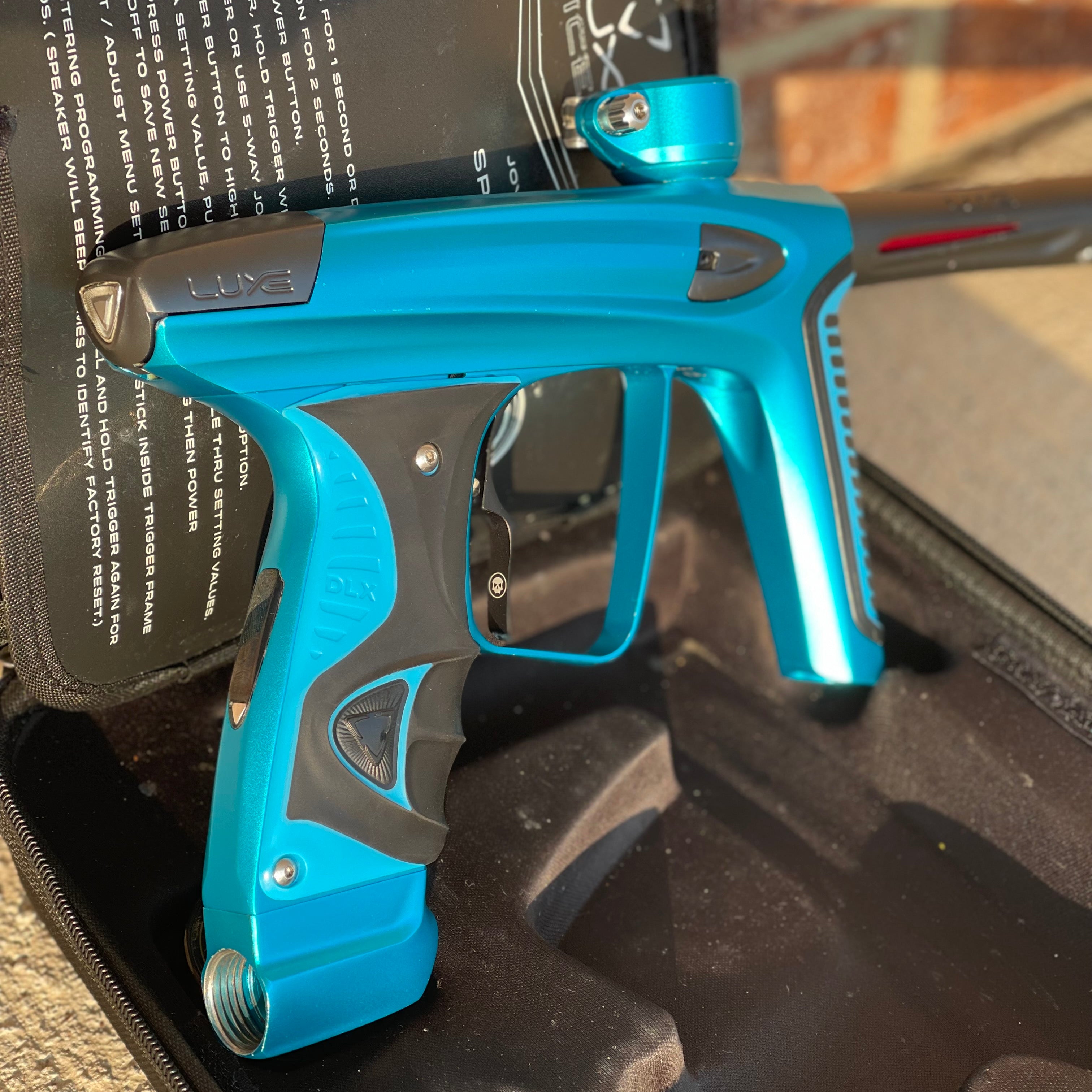 Used DLX Luxe Ice Paintball Gun - Dust Blue/Dust Pewter
