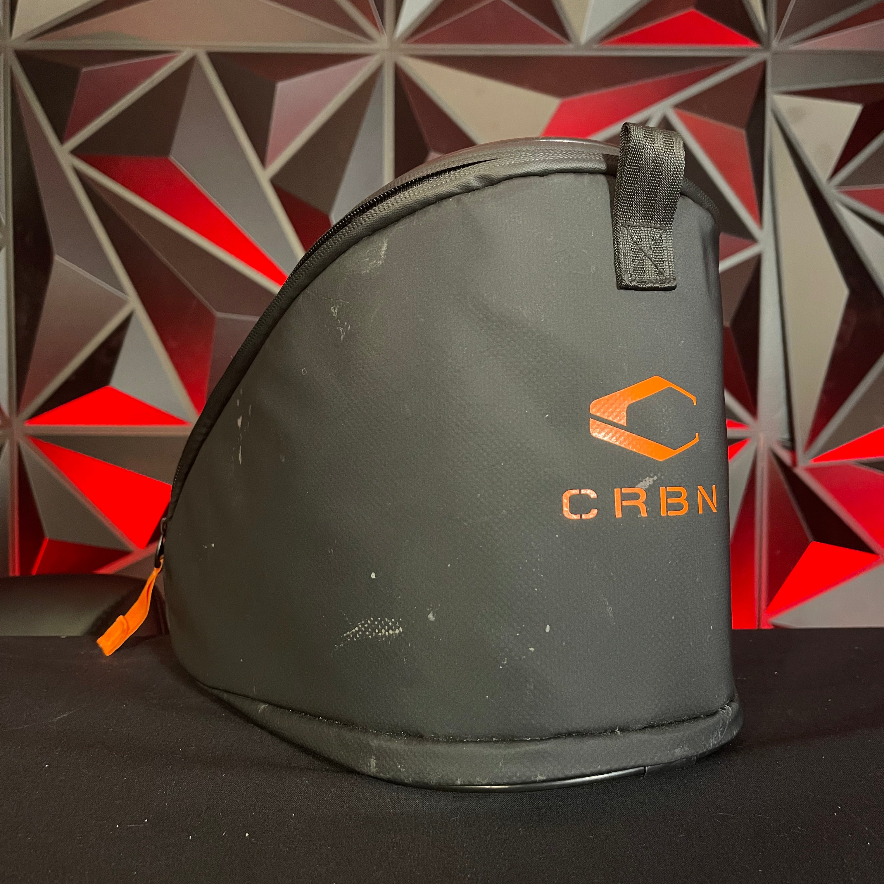 Used Carbon Zero Pro Paintball Mask - LESS Coverage - Crimson (Red/Black) w/ Case and spare visor clip