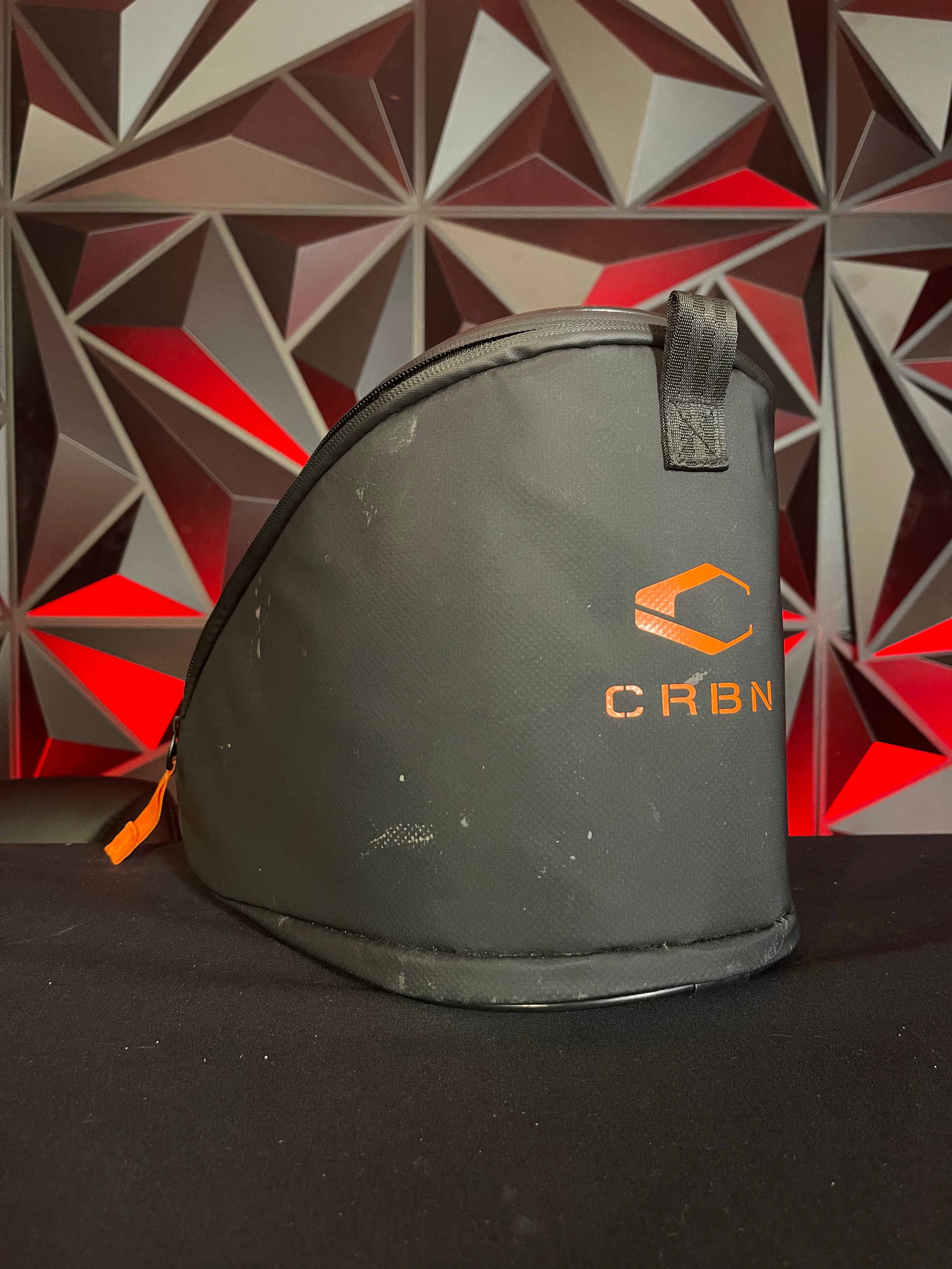 Used Carbon Zero Pro Paintball Mask - LESS Coverage - Crimson (Red/Black) w/ Case and spare visor clip