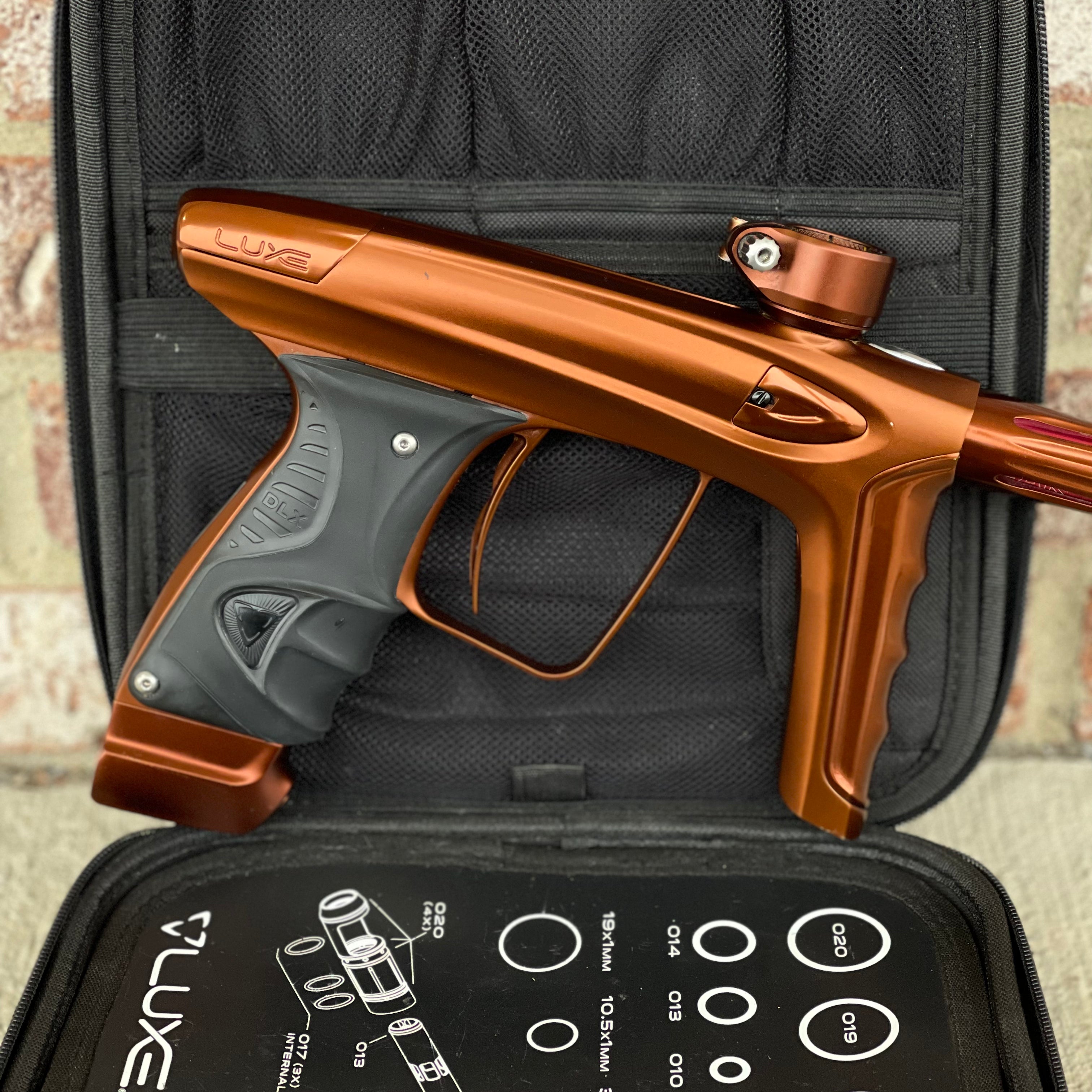 Used DLX Luxe Ice Paintball Gun - Dust Brown/Polished Brown