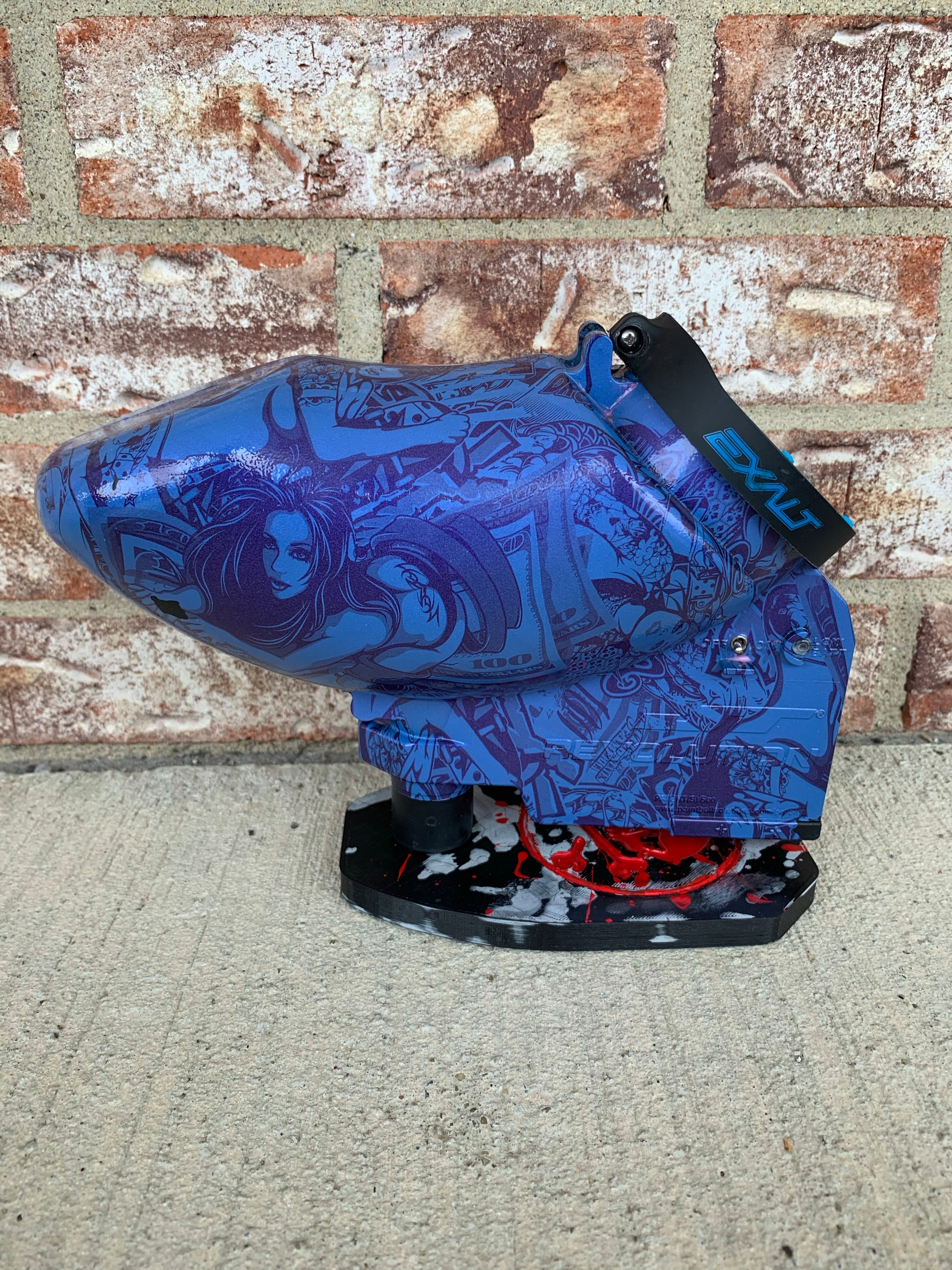 Used JT Revolution Paintball Loader - Blue/ Pruple w/ SpeedFeed