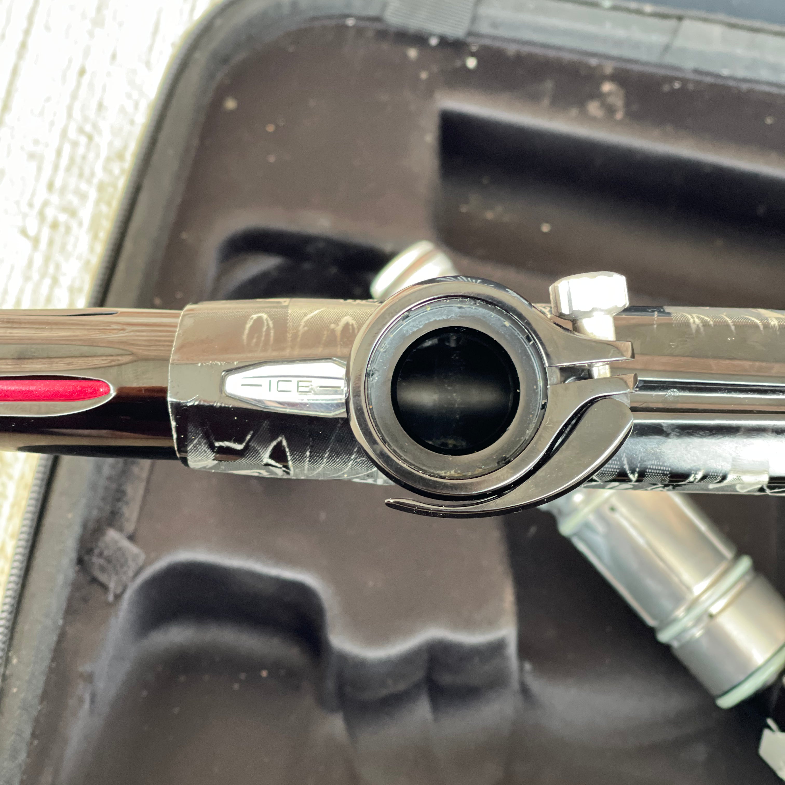 Used DLX Luxe Ice Paintball Gun - Black w/ Laser Engraving