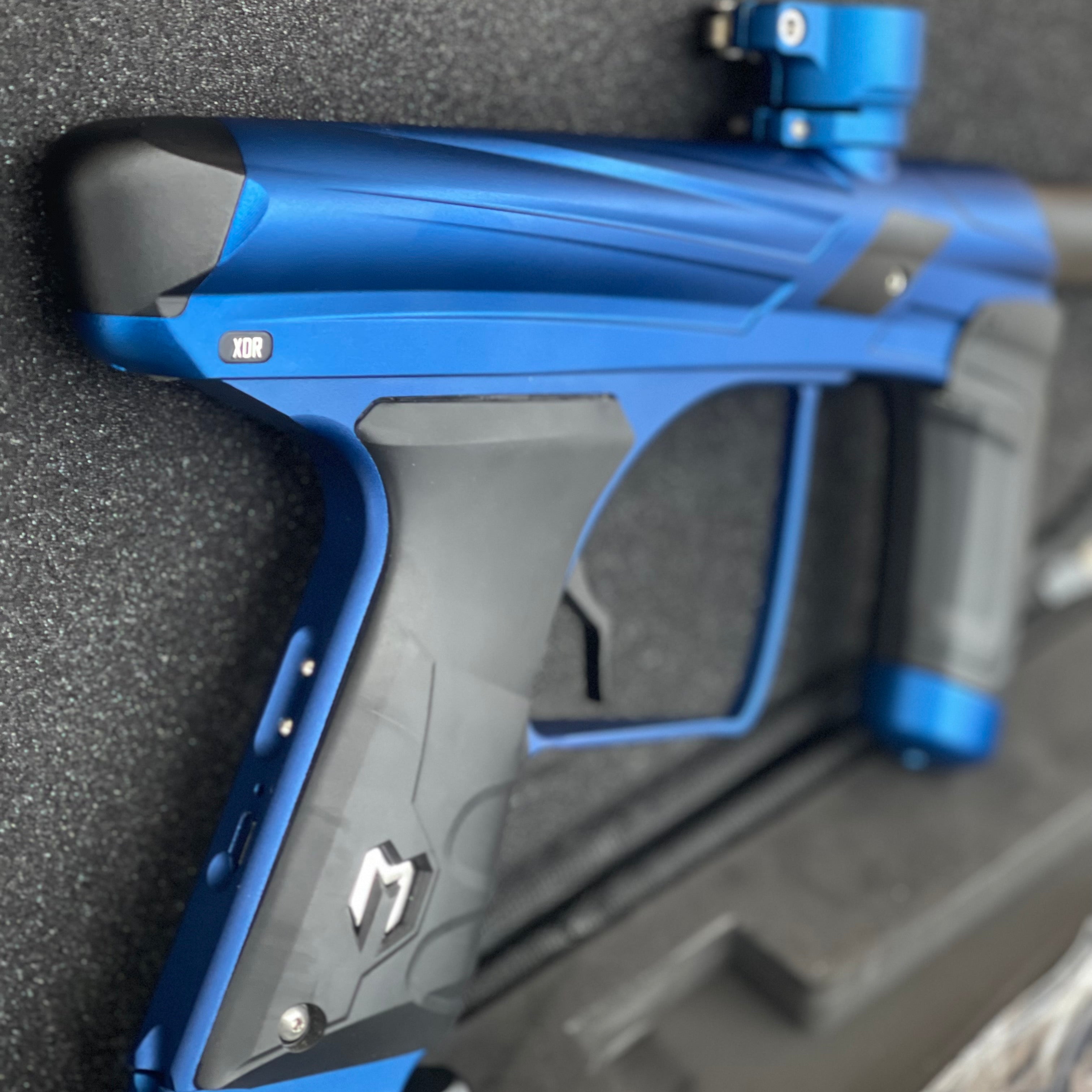 Used Macdev XDR Paintball Gun - Dust Blue with Mech Frame