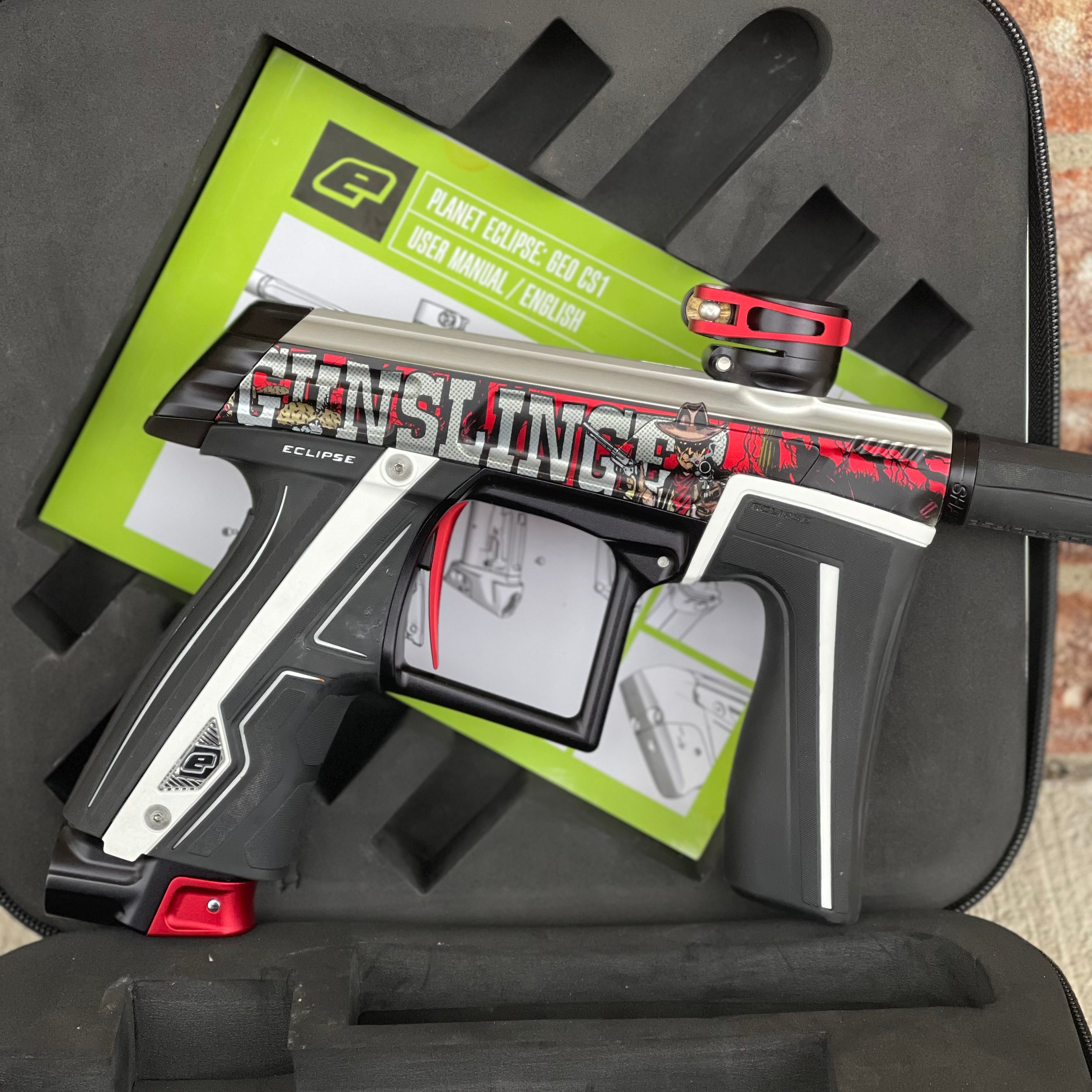 Used Planet Eclipse Cs1.5 Paintball Gun - LE Gunslinger #5 w/ 3 Core FL Tips and Matching Carbon Fiber FL Barrel