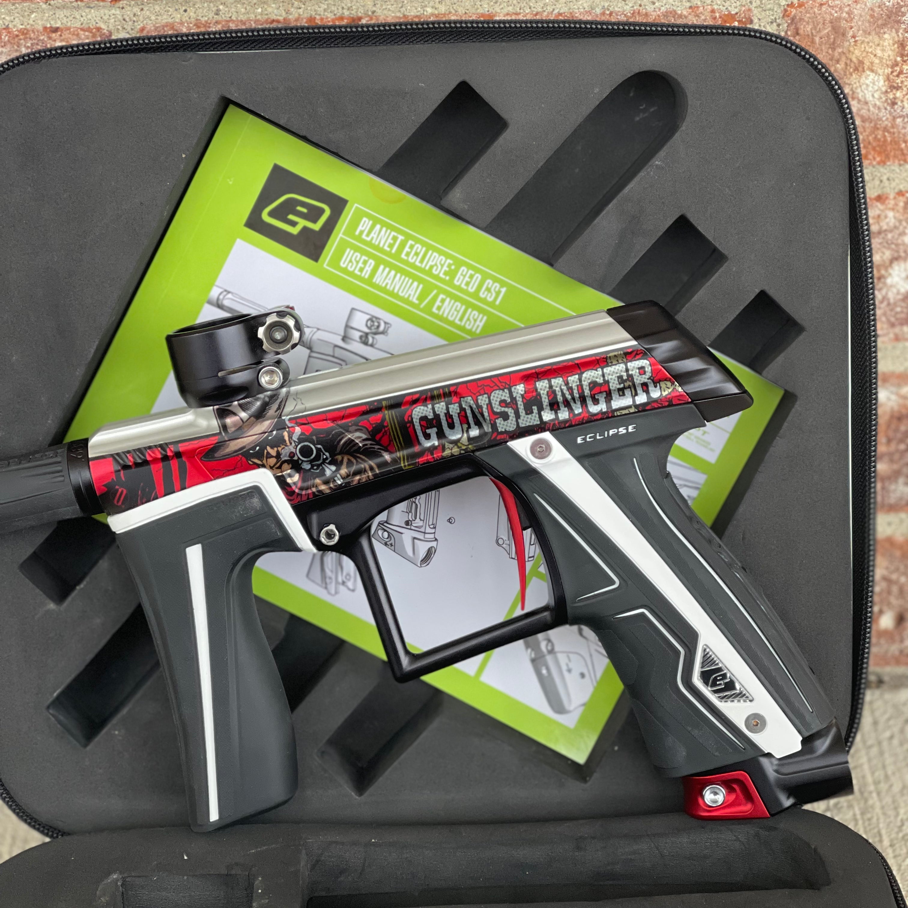 Used Planet Eclipse Cs1.5 Paintball Gun - LE Gunslinger #5 w/ 3 Core FL Tips and Matching Carbon Fiber FL Barrel