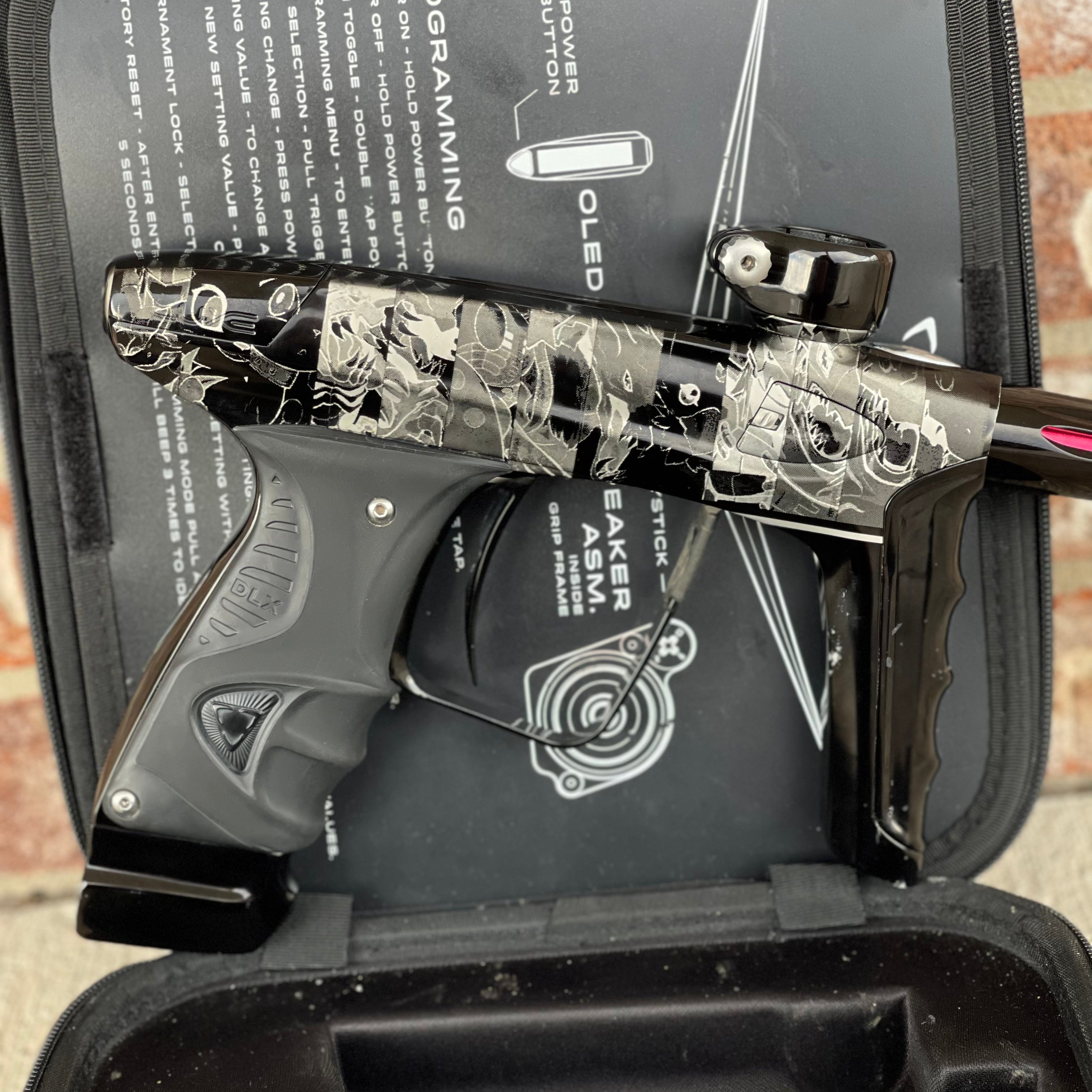 Used DLX Luxe Ice Paintball Gun - Black w/ Laser Engraving