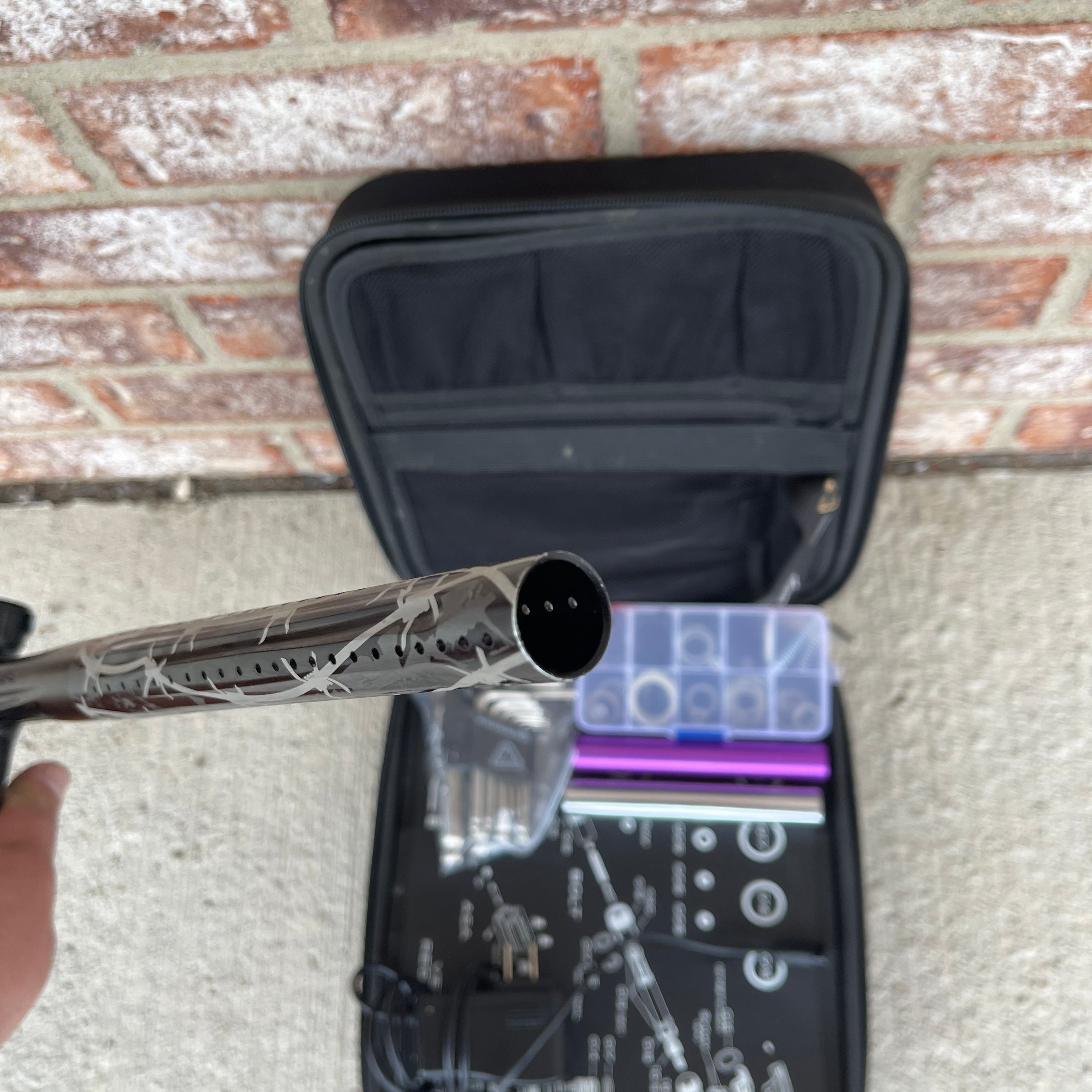 Used DLX Luxe Ice Paintball Gun - Gloss Black/Dust Black w/ CK "Lucille is Thirsty" Laser Engraving