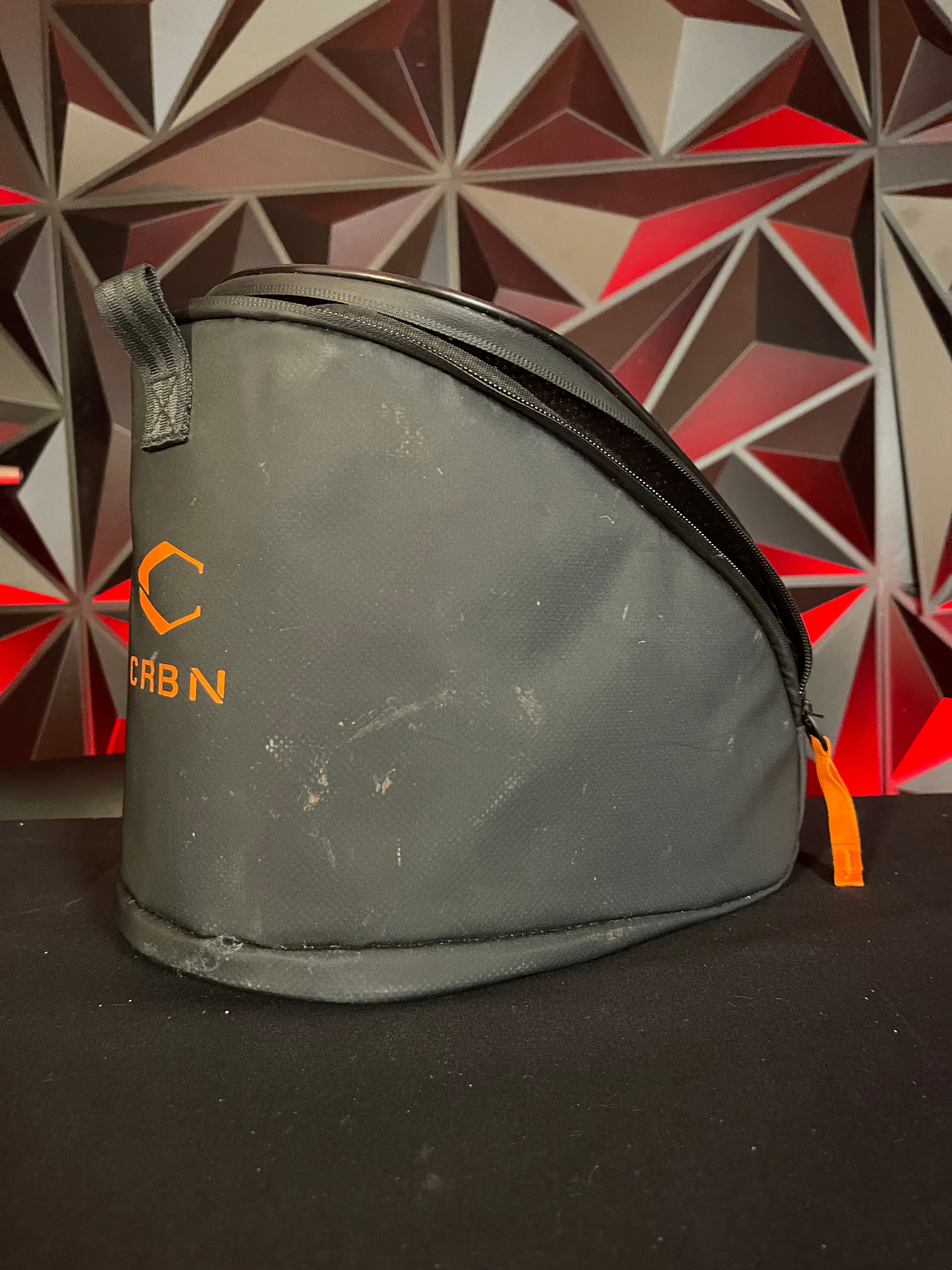 Used Carbon Zero Pro Paintball Mask - LESS Coverage - Crimson (Red/Black) w/ Case and spare visor clip