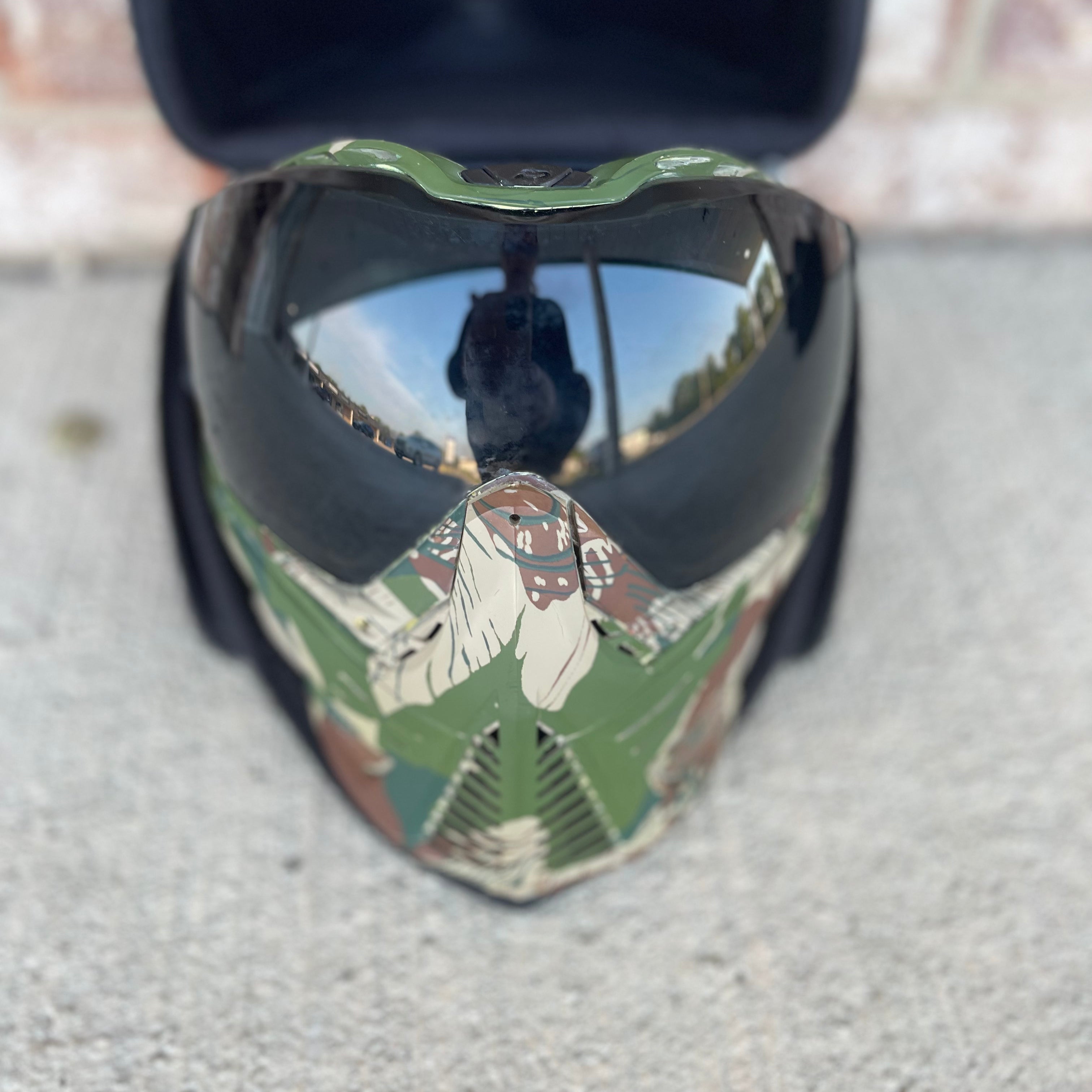 Used Push Unite Paintball Mask- Predator Camo w/ Hard Carry Case