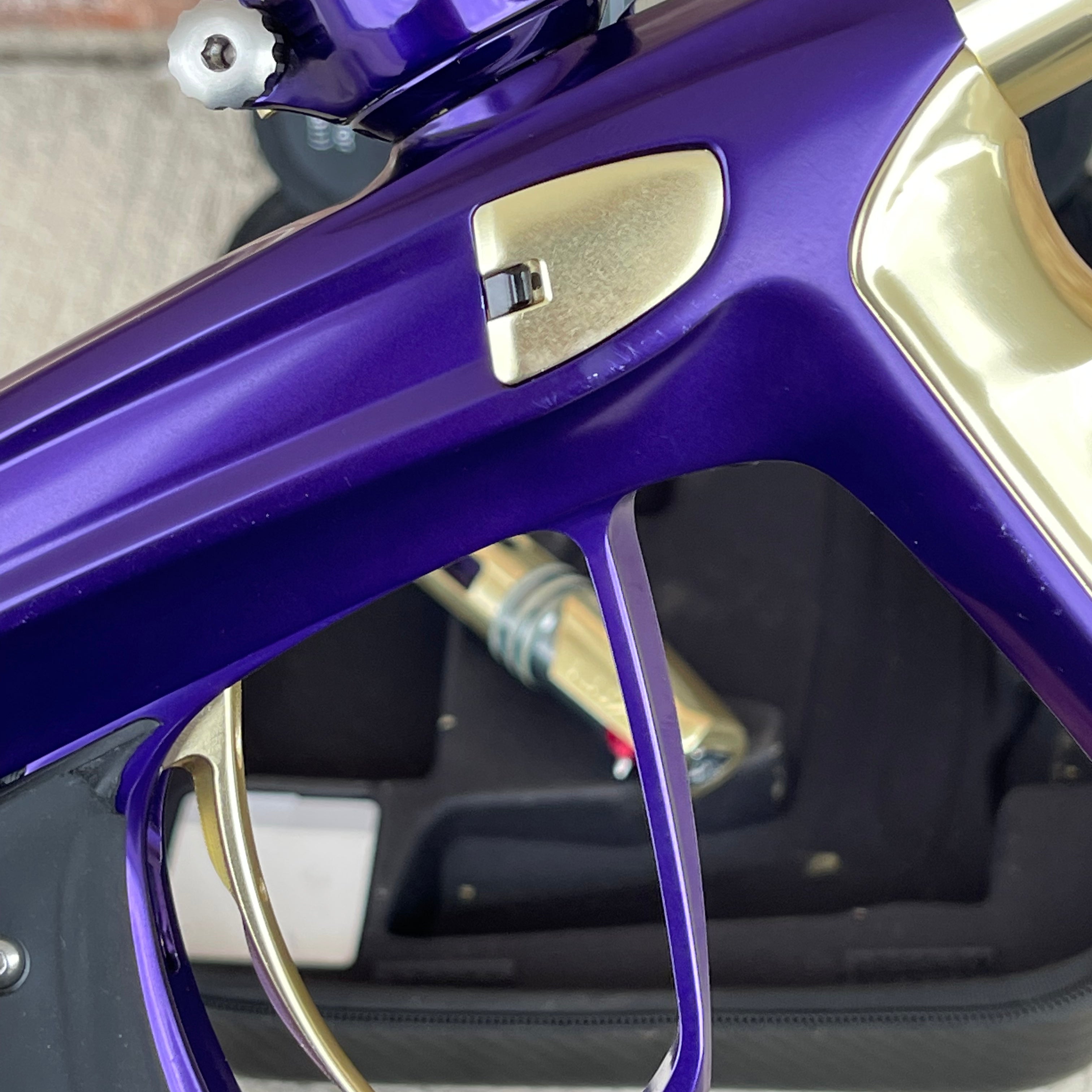 Used DLX Luxe X Paintball Gun - Polished Purple/Polished Gold - Anniversary Edition