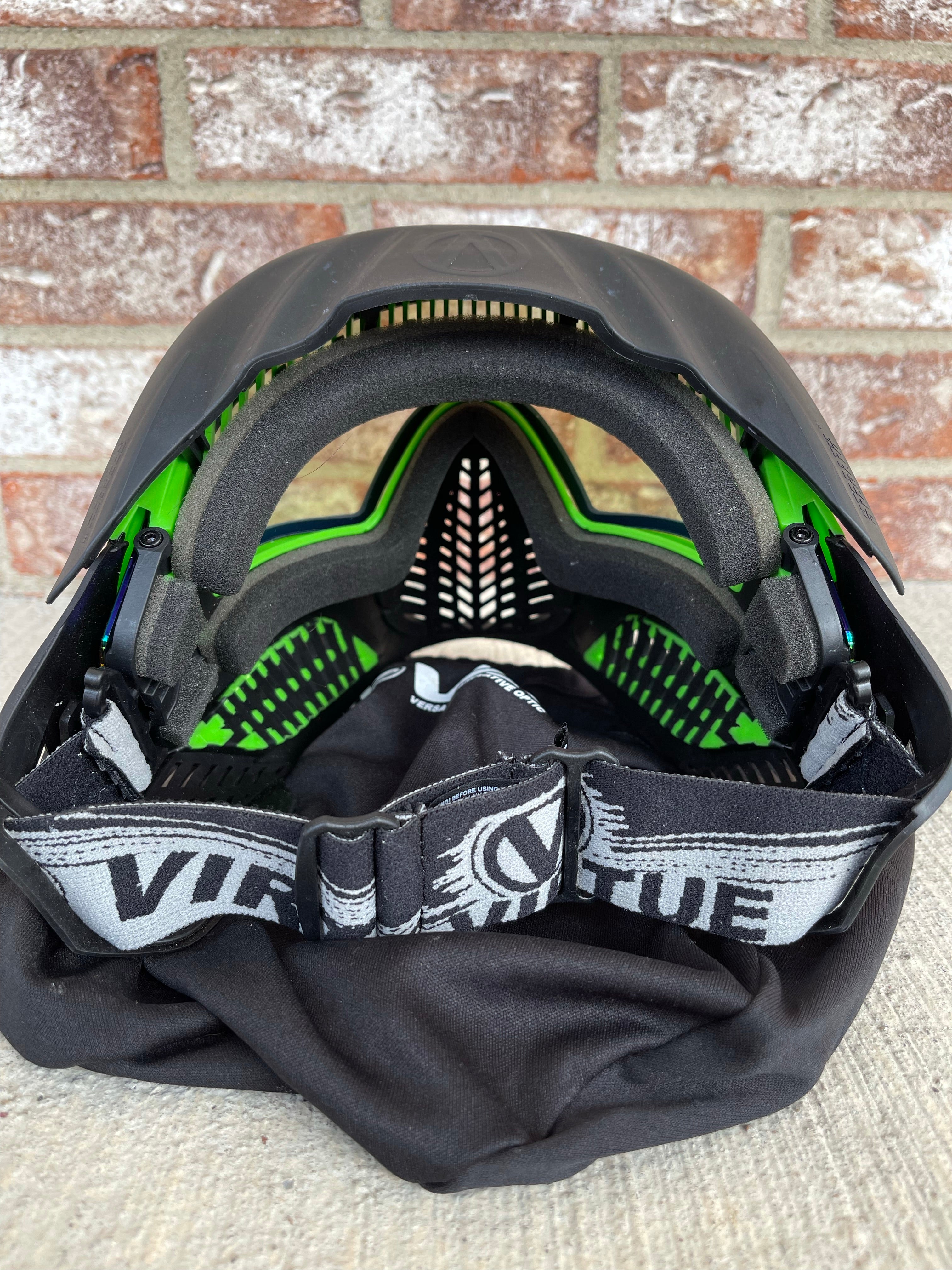 Used Virtue Vio Ascend Paintball Mask- Lime Emerald