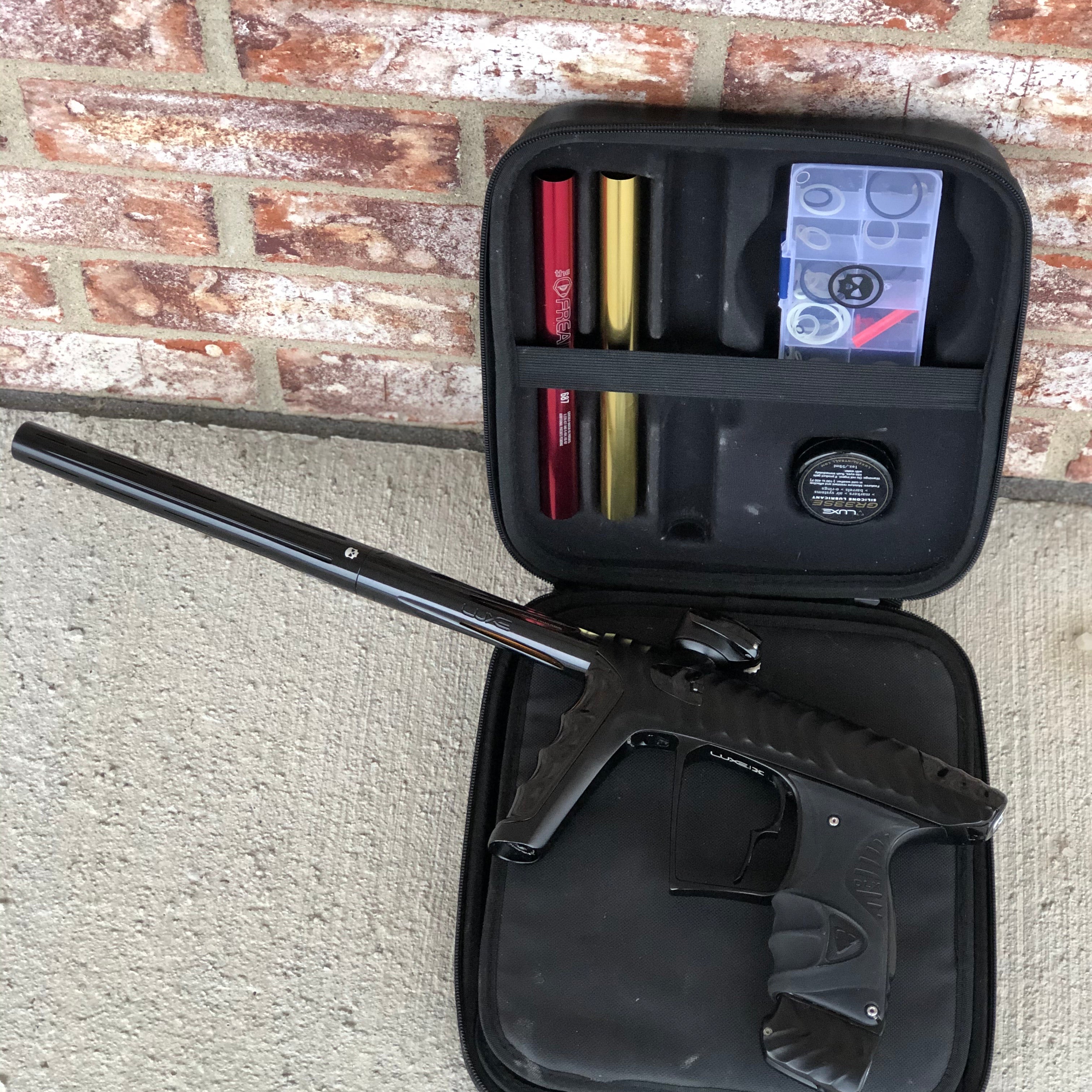 Used HK Army Luxe X Paintball Gun - Dust Black w/ Infamous Trigger and Silencio Tip