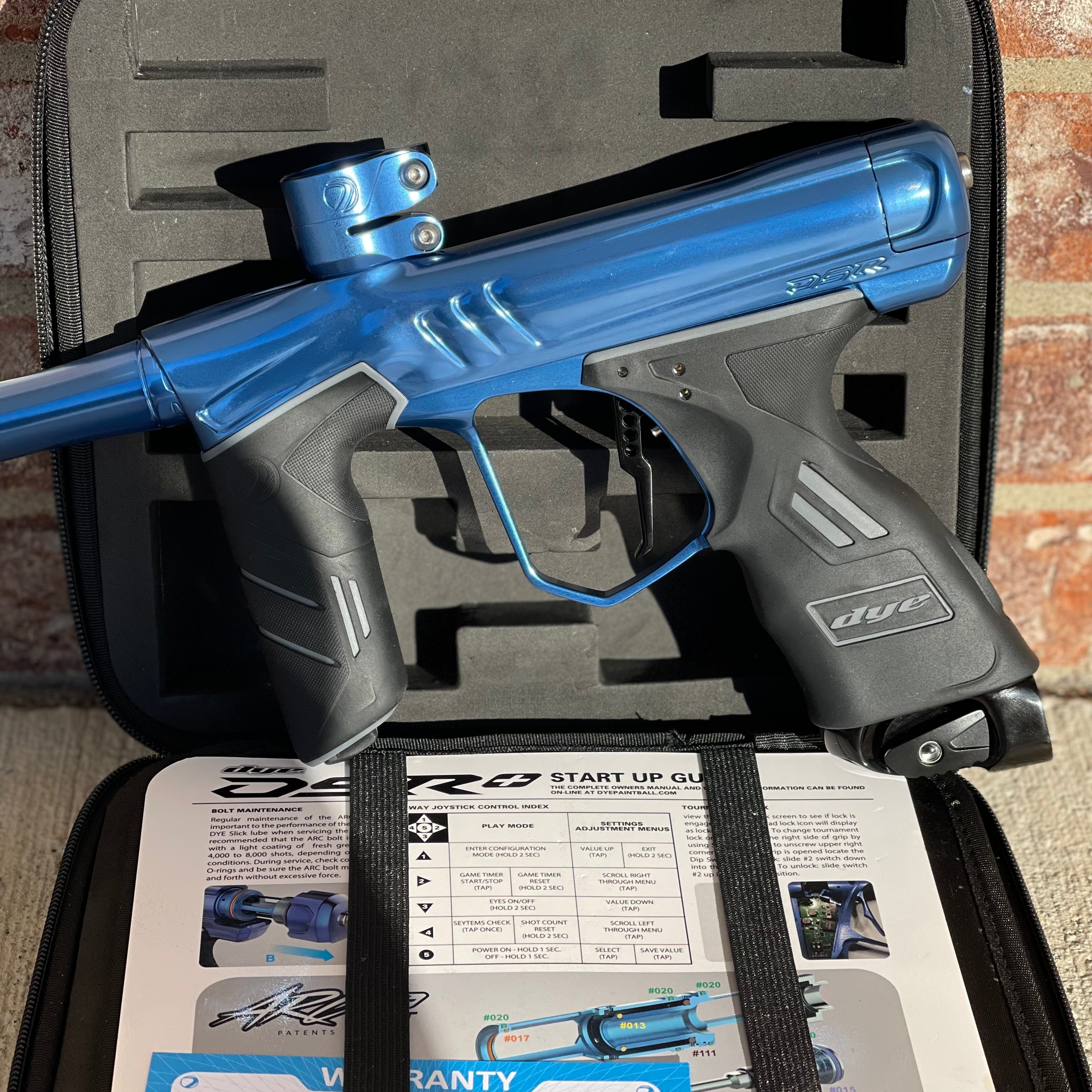 Used Dye DSR+ Paintball Gun - Deep Blue (Polished Blue/Polished Black)