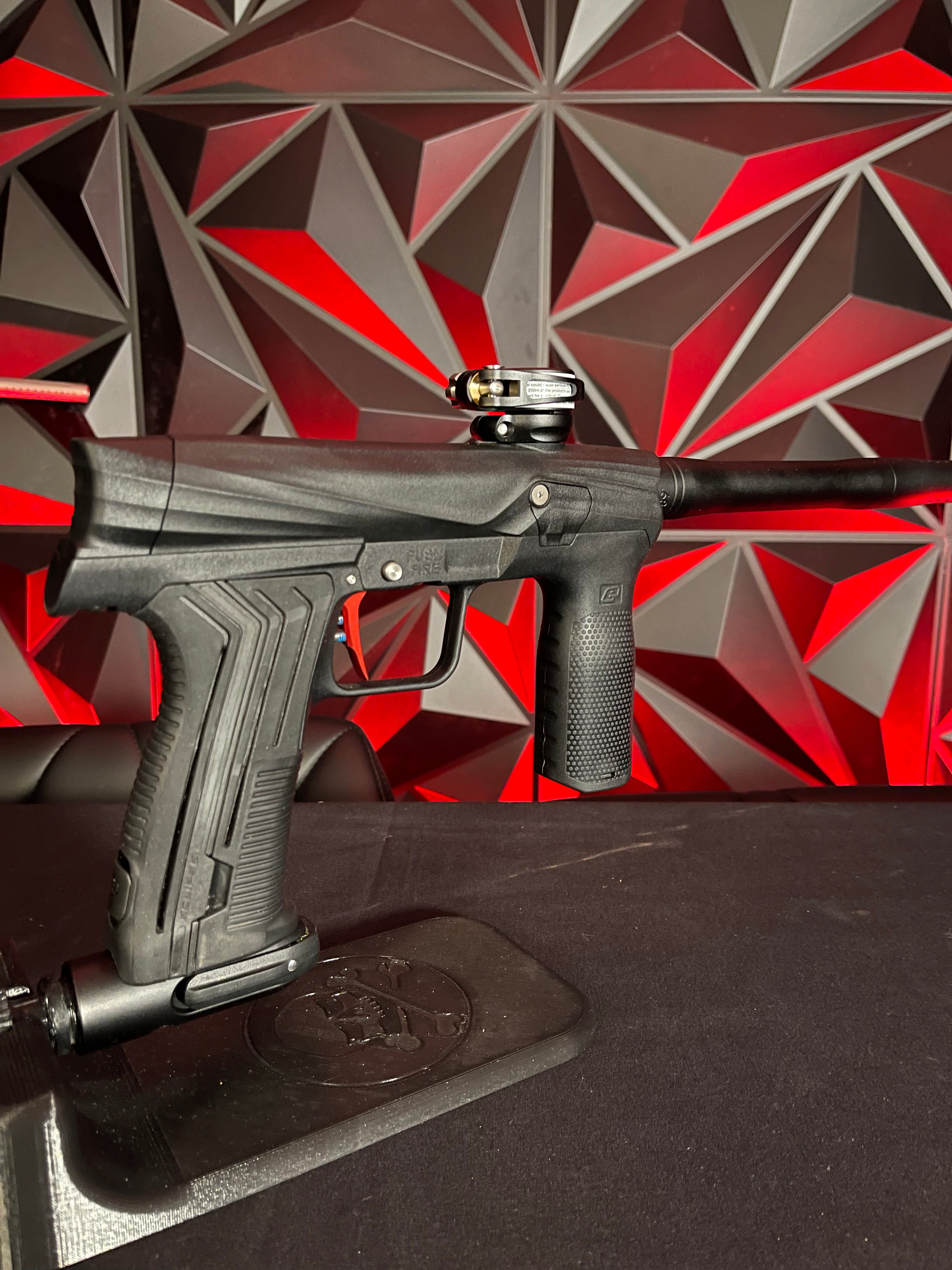 Used Planet Eclipse Etha 3M Paintball Marker - Black w/ Red Fang Trigger