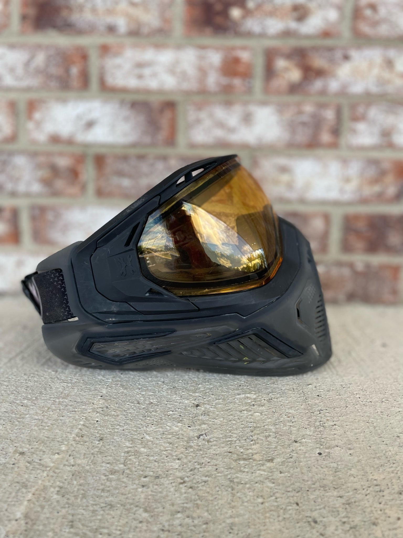 Used HK Army SLR Paintball Mask - Smoke w/ Amber Lens