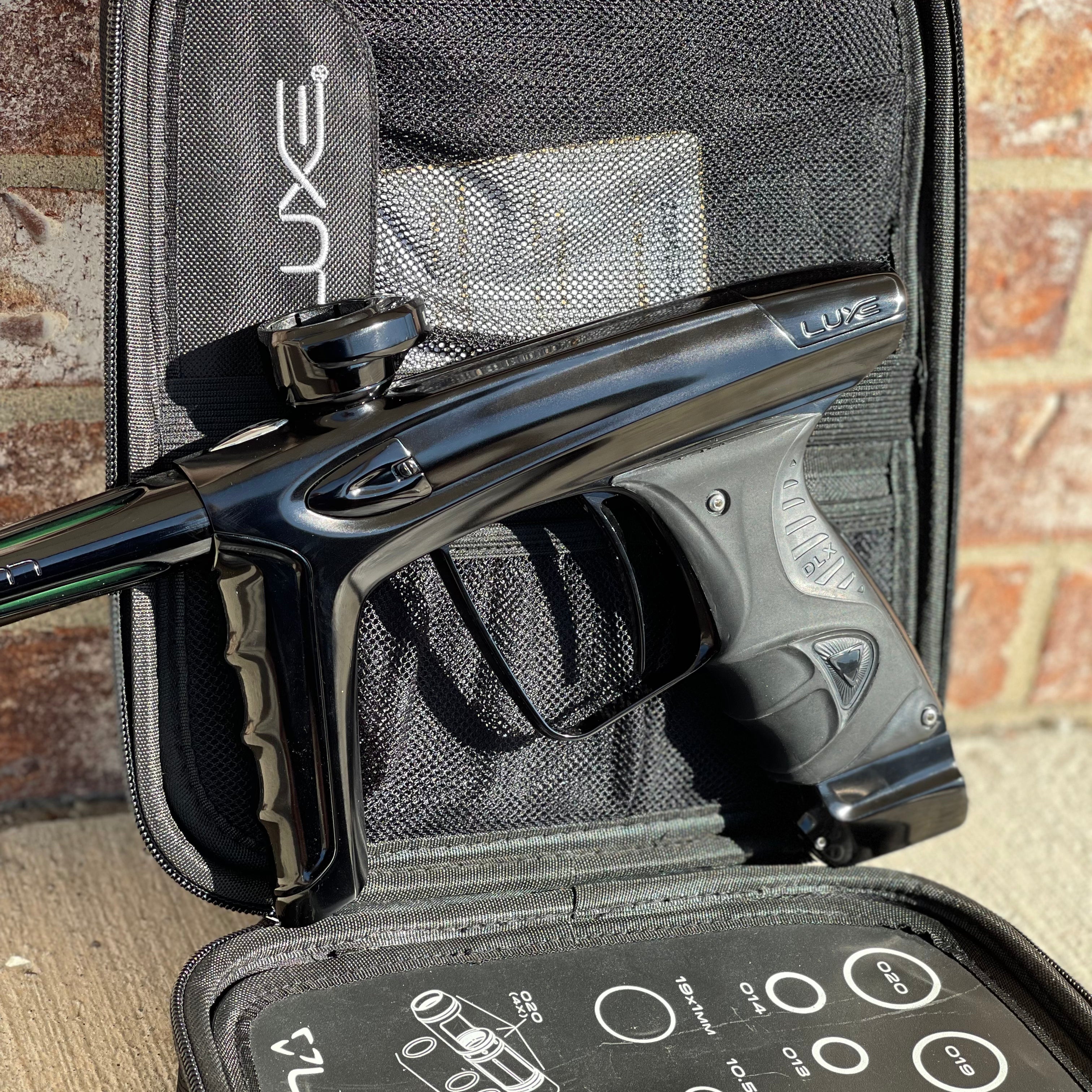 Used DLX Luxe Ice Paintball Gun - Polished Black w/ Encore Bolt
