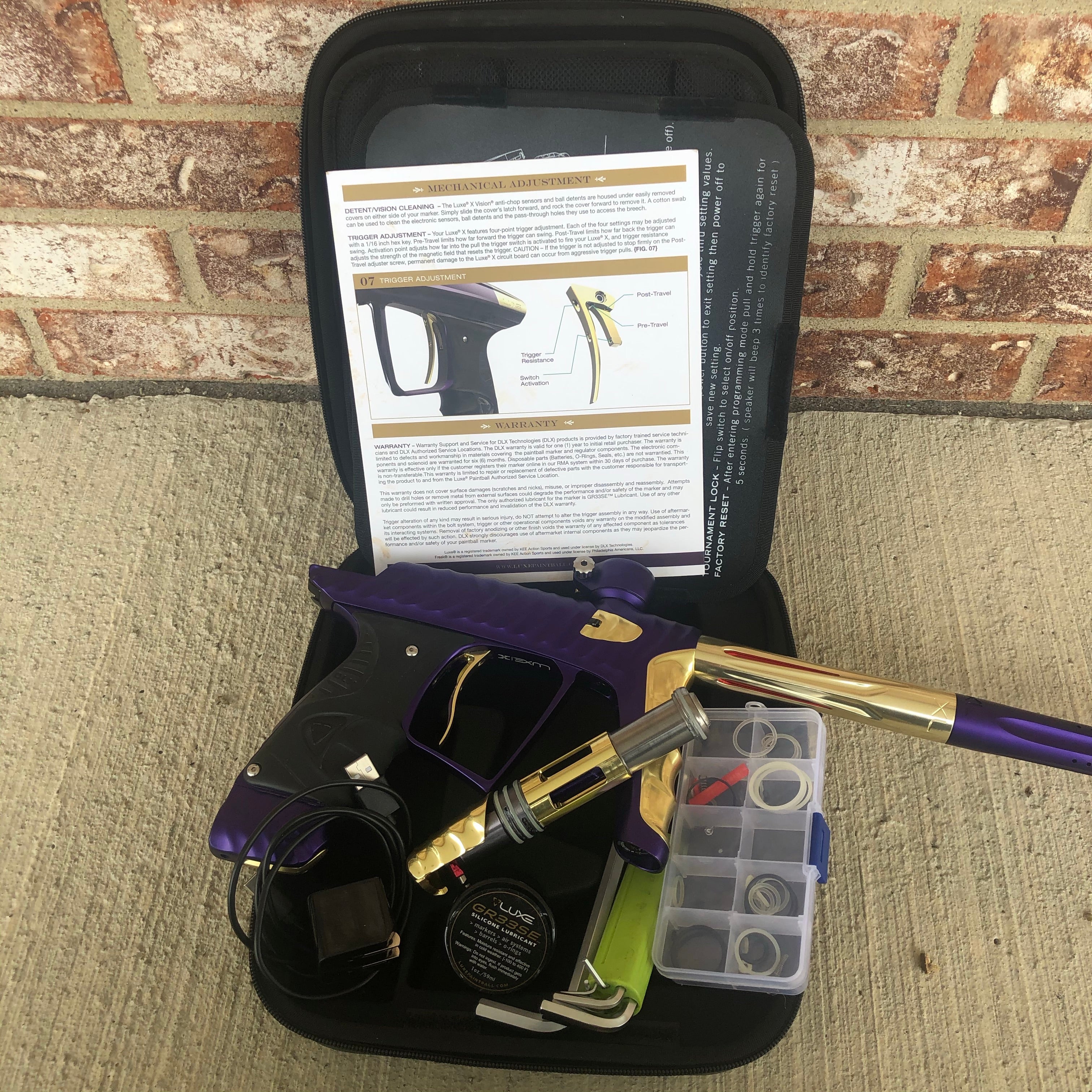 Used HK Army Luxe X Paintball Gun - Purple/Gold