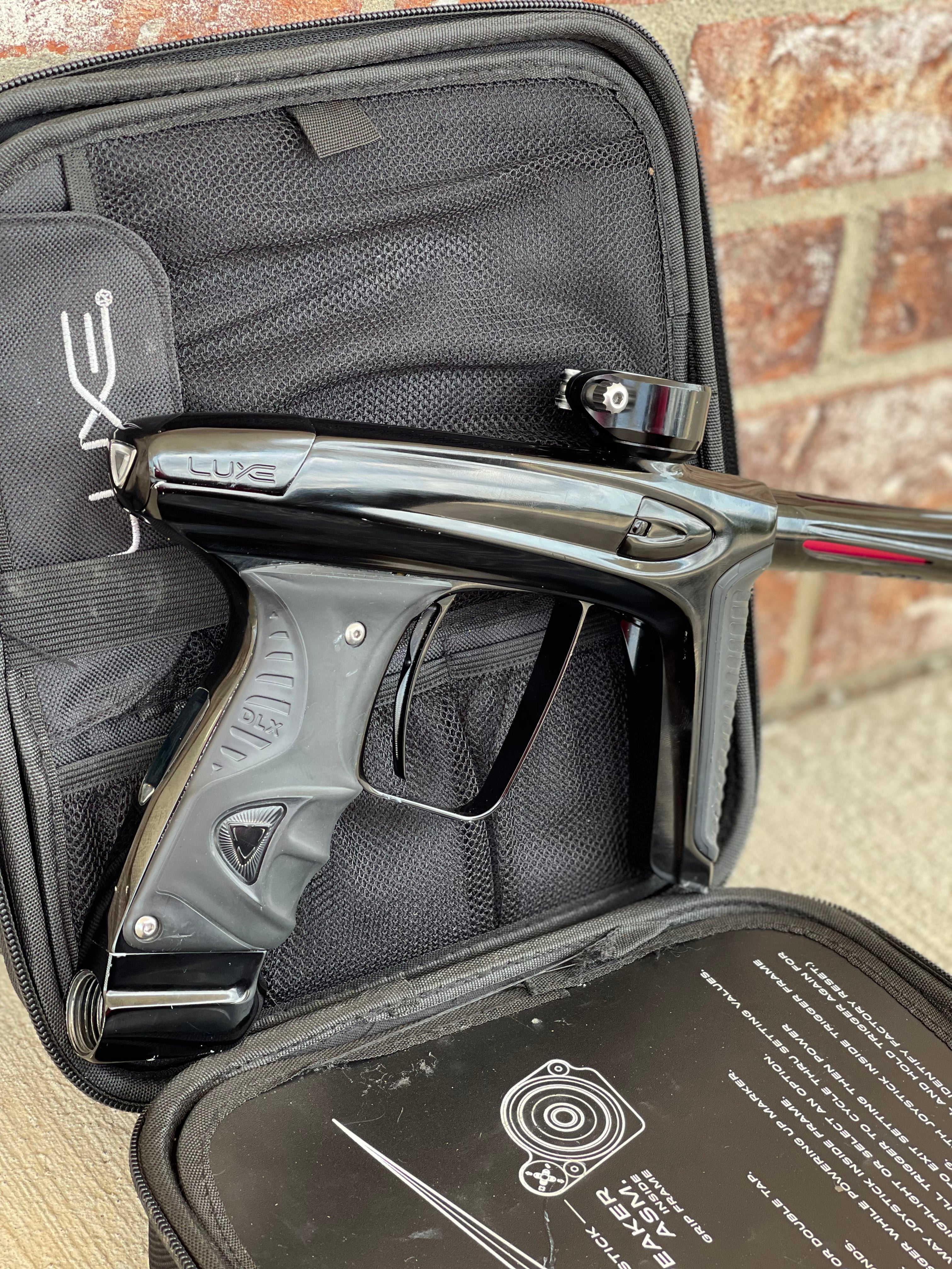 Used DLX Luxe Ice Paintball Gun - Gloss Black w/ Encore Bolt